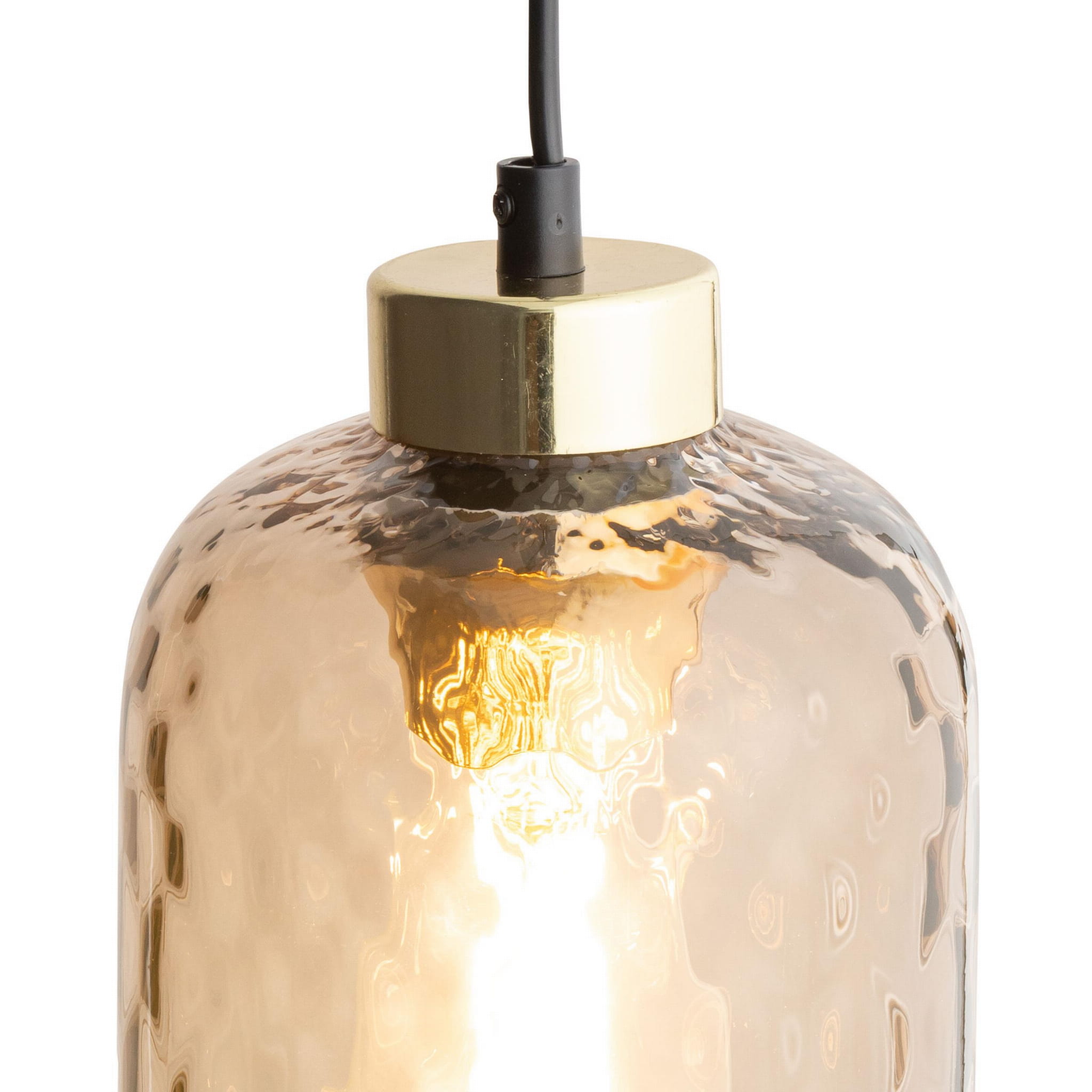 Lampa wisząca nowoczesna elegancka glamour loft klosz szklany bursztynowa czarna TK Lighting Pescara 4575 1x15W E27