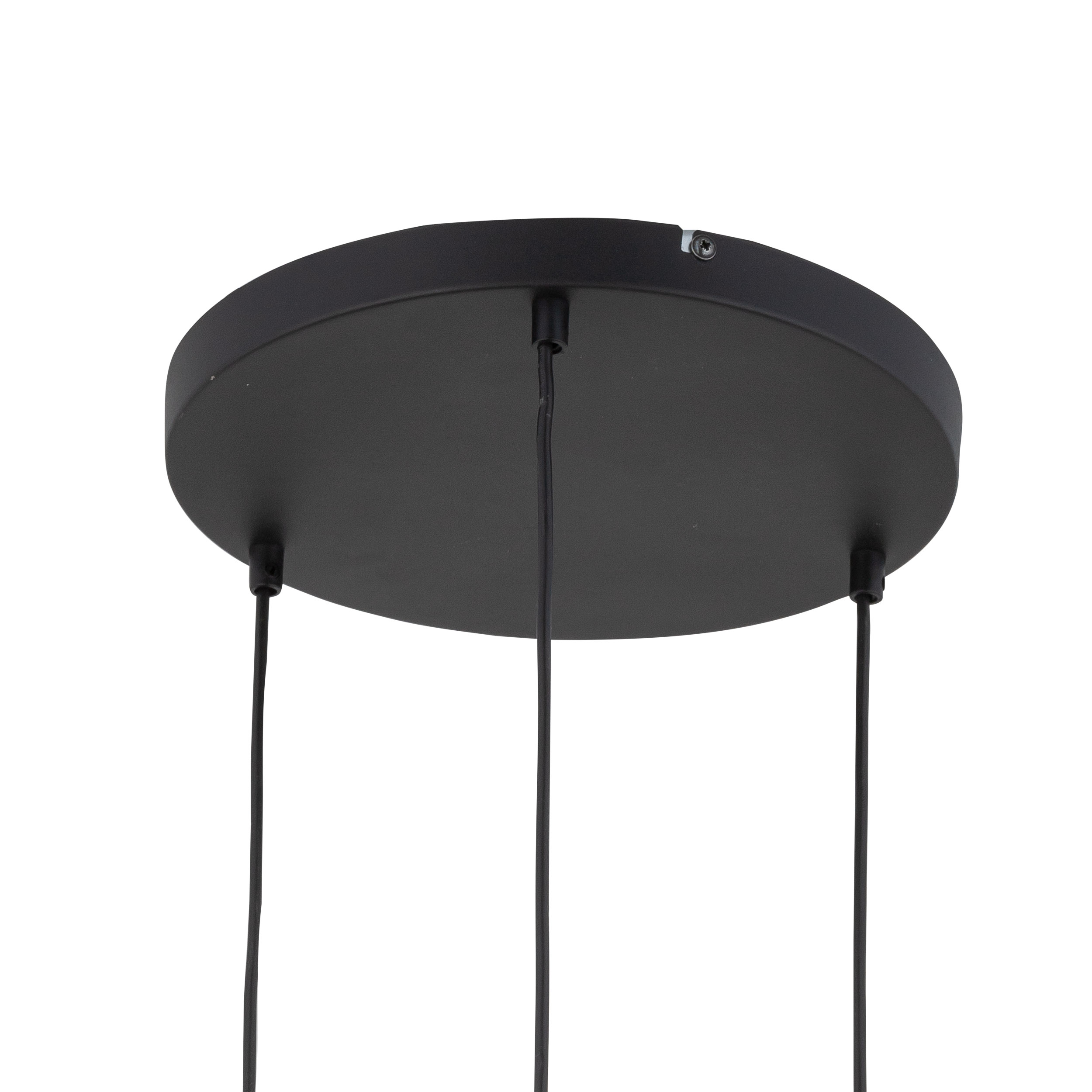 Lampa wisząca nowoczesna elegancka glamour loft klosz szklany bursztynowa czarna TK Lighting Pescara 4576 3x15W E27