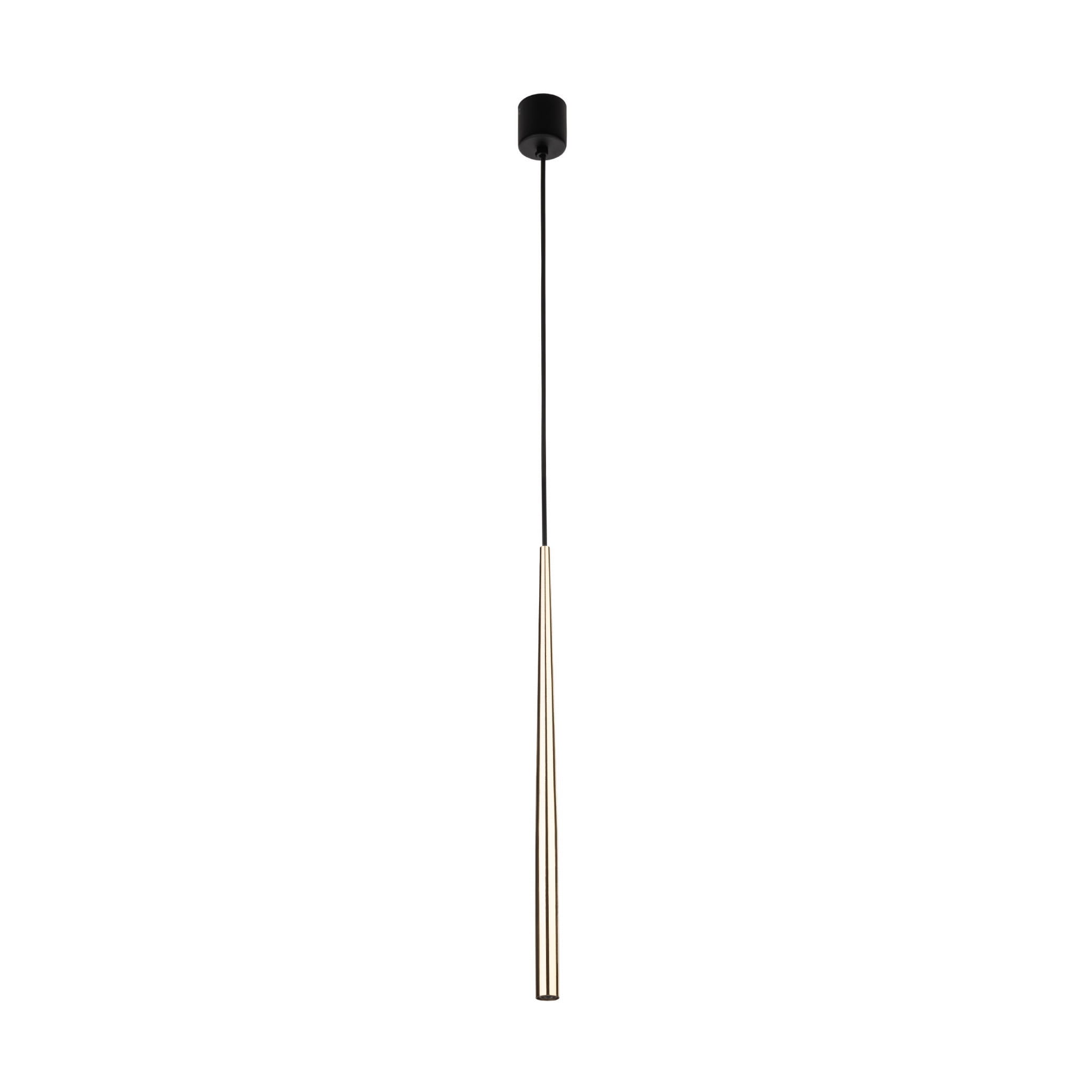 Lampa wisząca nowoczesna elegancka glamour sopel patyk rurka czarna złota TK Lighting Piano 10116 1x8W G9