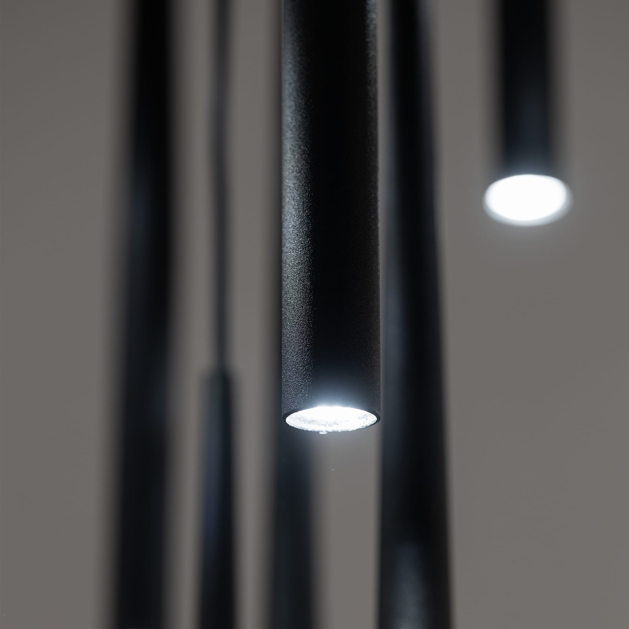 Lampa wisząca nowoczesna elegancka glamour sople patyk rurka czarna TK Lighting Piano 10114 10x8W G9