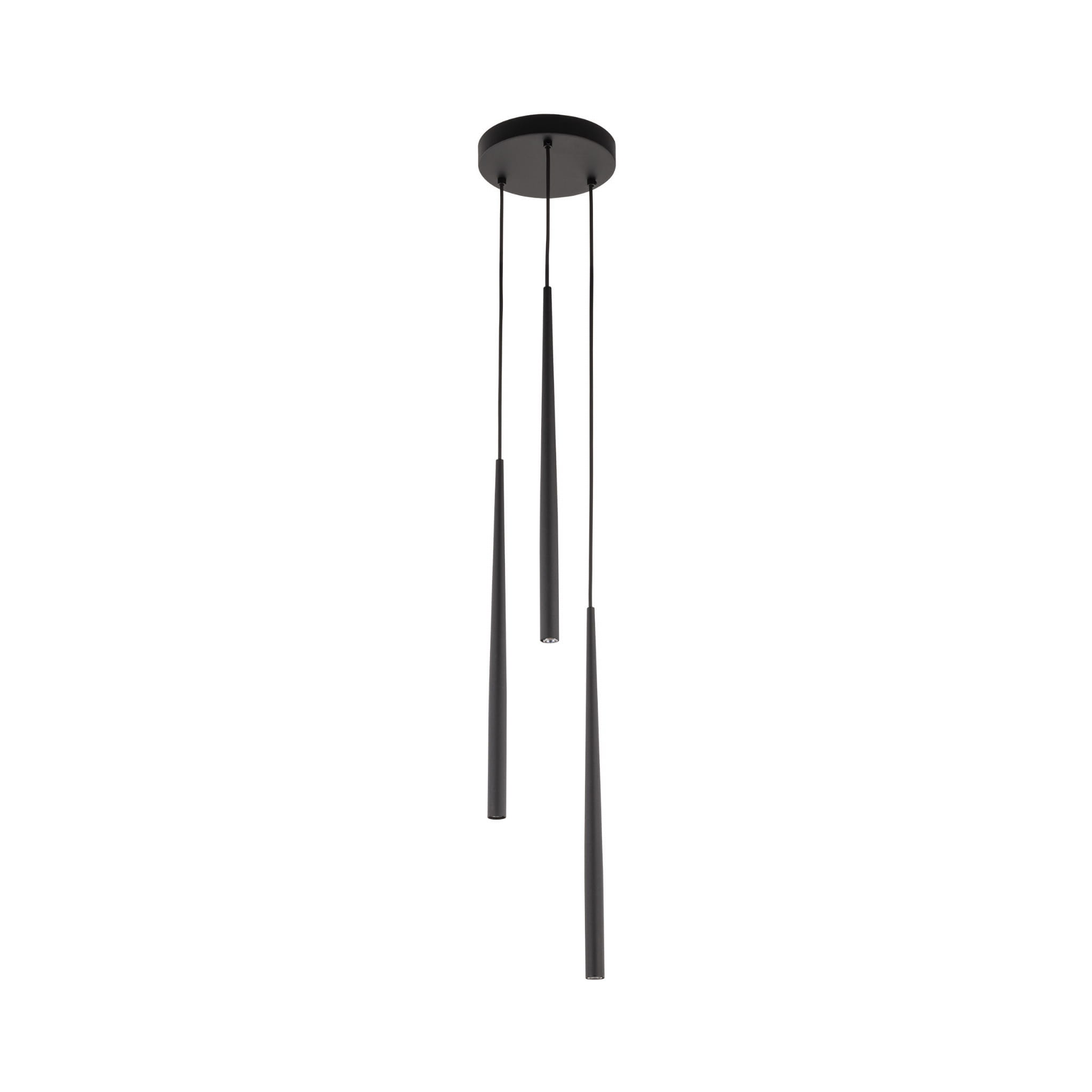 Lampa wisząca nowoczesna elegancka glamour sople patyk rurka czarna TK Lighting Piano 10113 3x8W G9