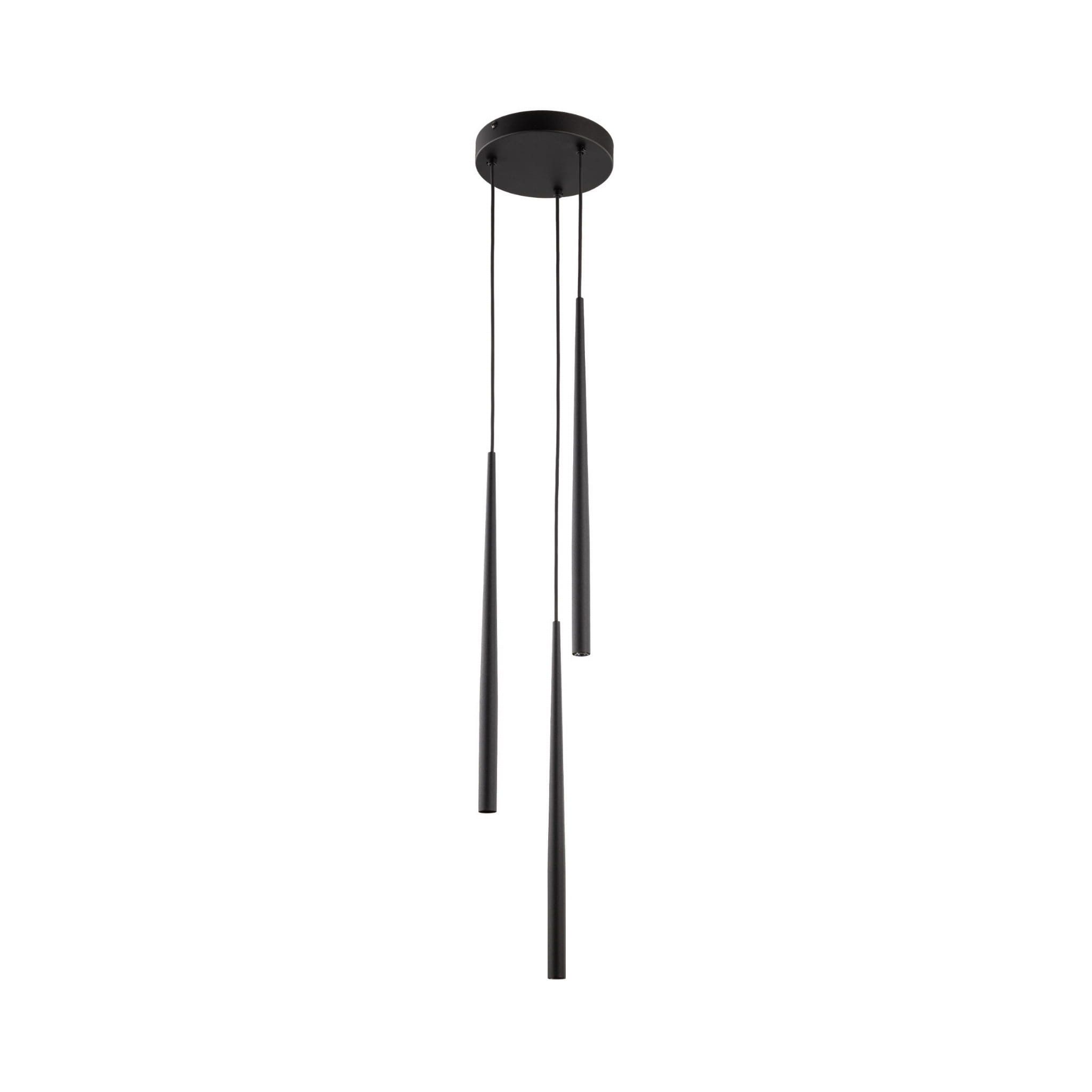 Lampa wisząca nowoczesna elegancka glamour sople patyk rurka czarna TK Lighting Piano 10113 3x8W G9