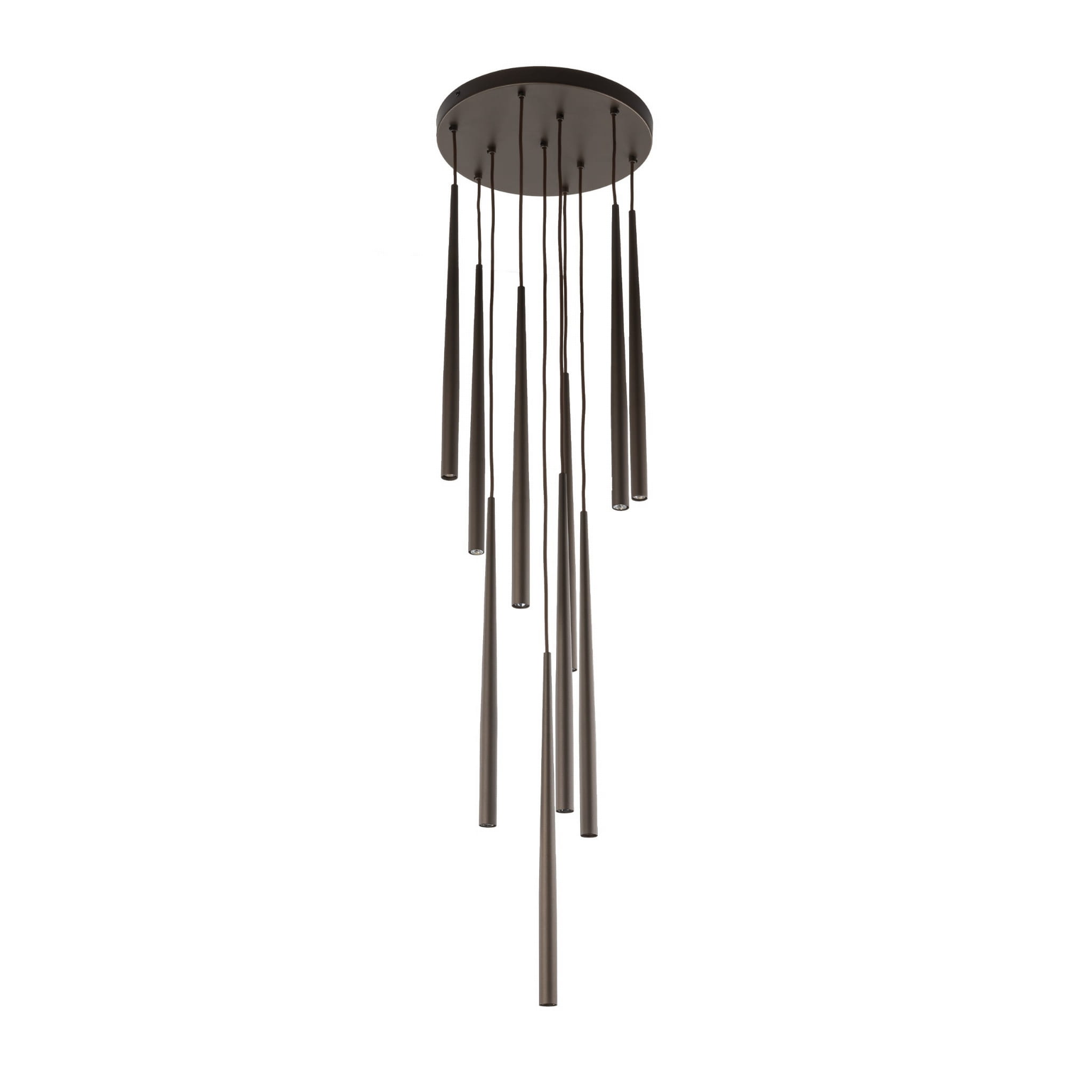 Lampa wisząca nowoczesna elegancka glamour sople patyk rurka brązowa TK Lighting Piano 10110 10x8W G9