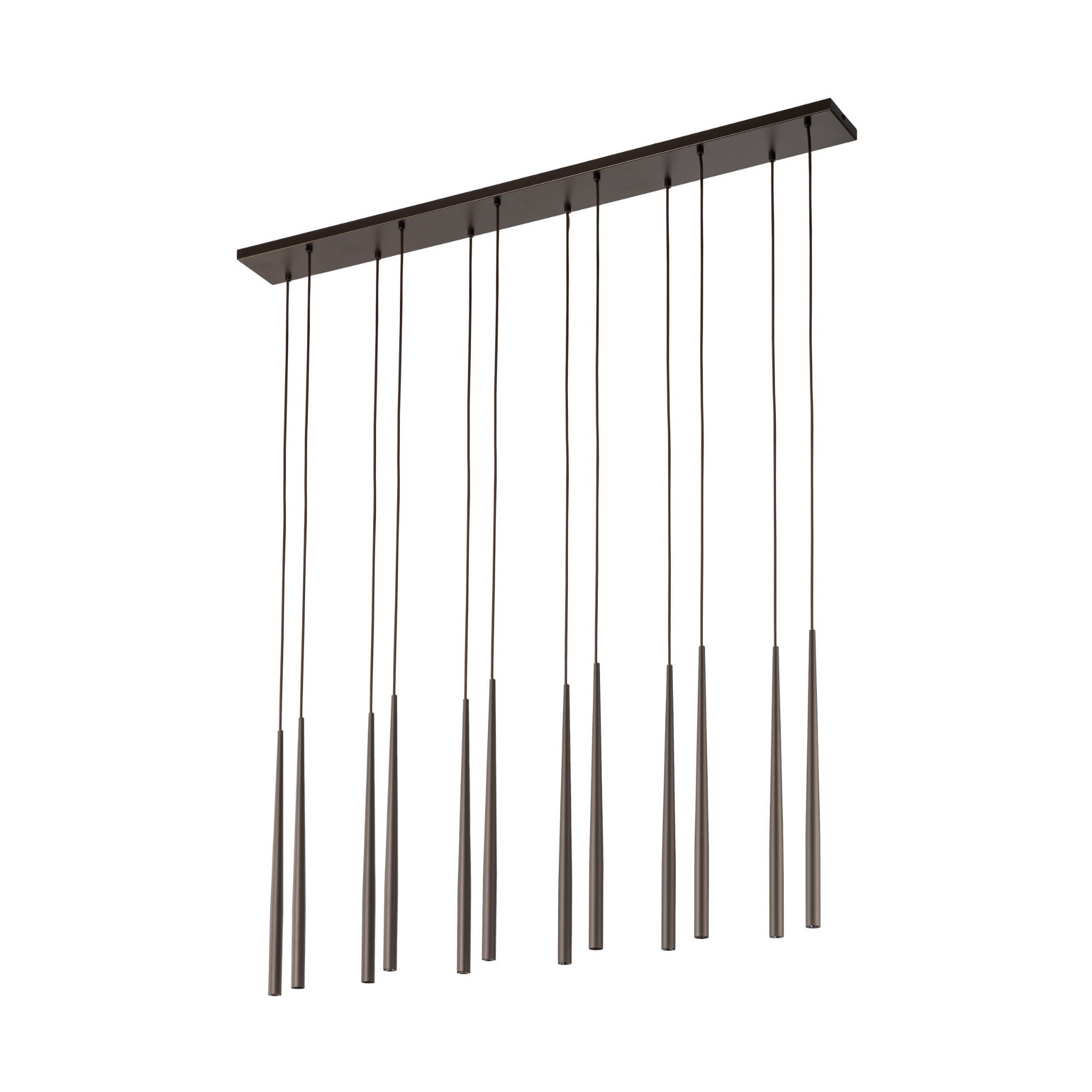 Lampa wisząca nowoczesna elegancka glamour sople patyk rurka brązowa TK Lighting Piano 10111 12x8W G9