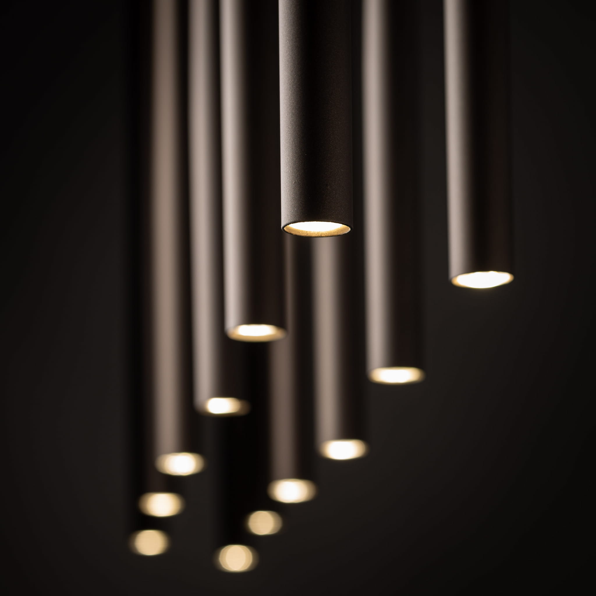 Lampa wisząca nowoczesna elegancka glamour sople patyk rurka brązowa TK Lighting Piano 10111 12x8W G9