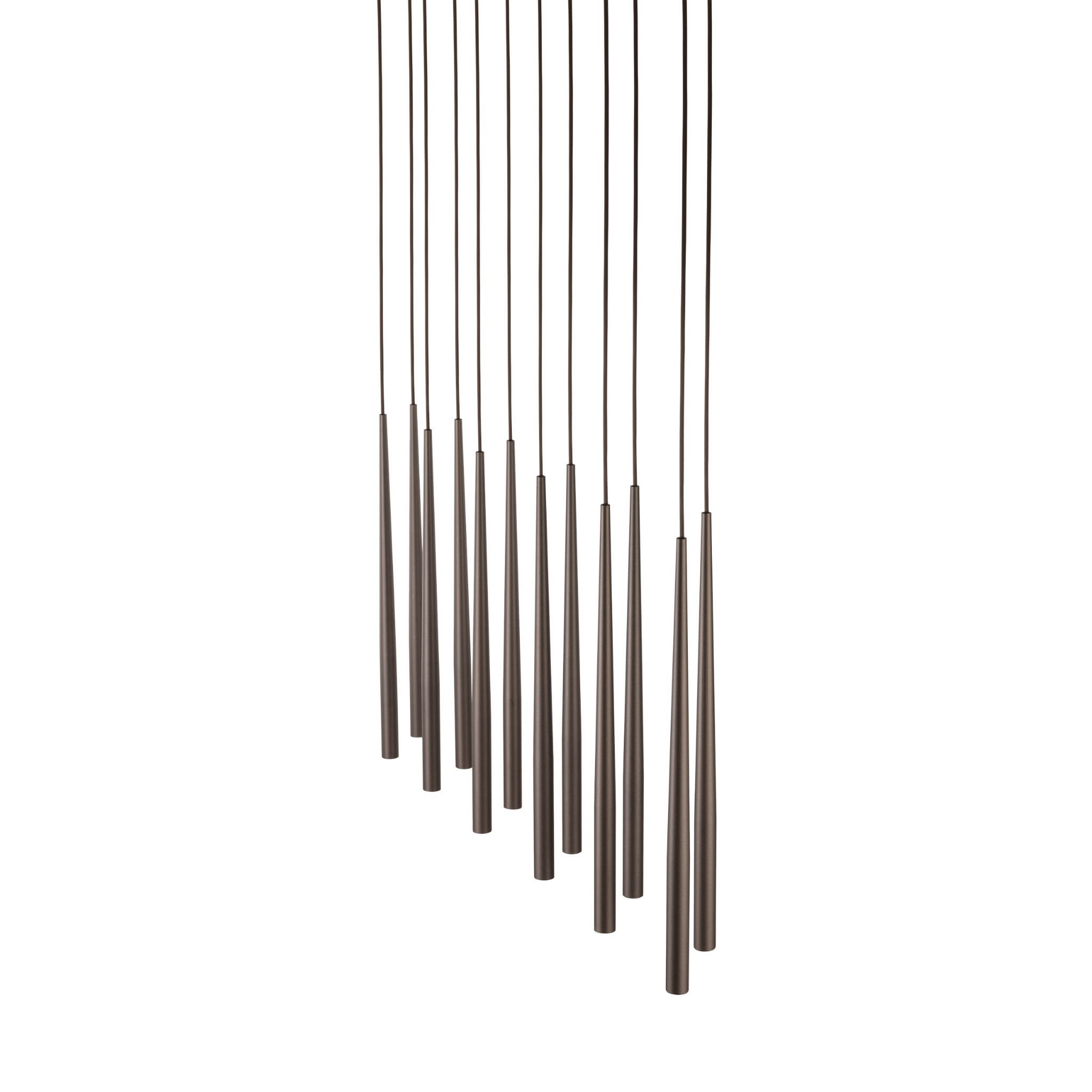 Lampa wisząca nowoczesna elegancka glamour sople patyk rurka brązowa TK Lighting Piano 10111 12x8W G9