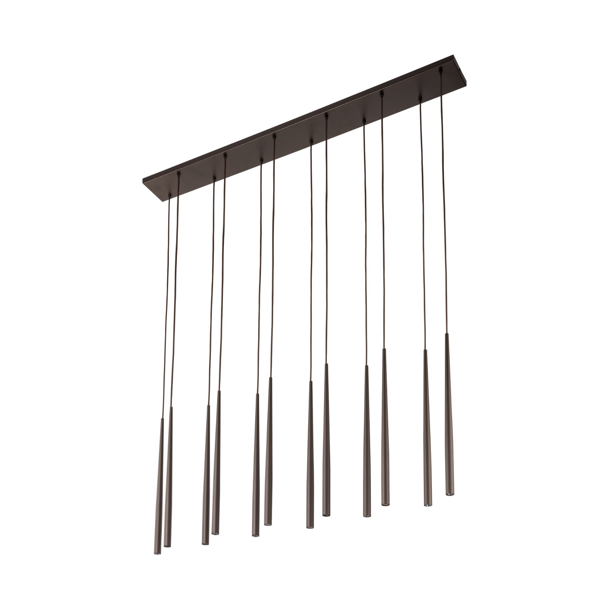 Lampa wisząca nowoczesna elegancka glamour sople patyk rurka brązowa TK Lighting Piano 10111 12x8W G9