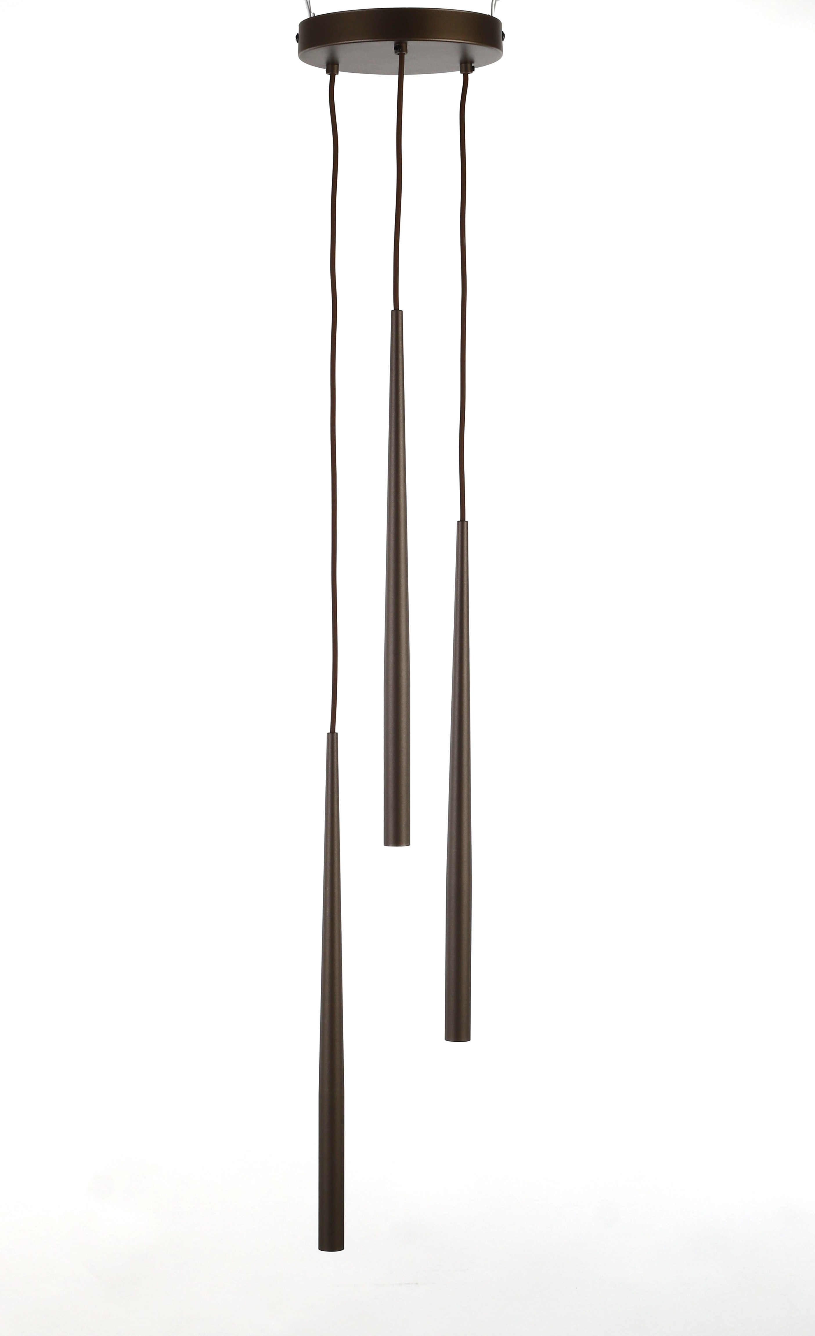 Lampa wisząca nowoczesna elegancka glamour sople patyk rurka brązowa TK Lighting Piano 10109 3x8W G9