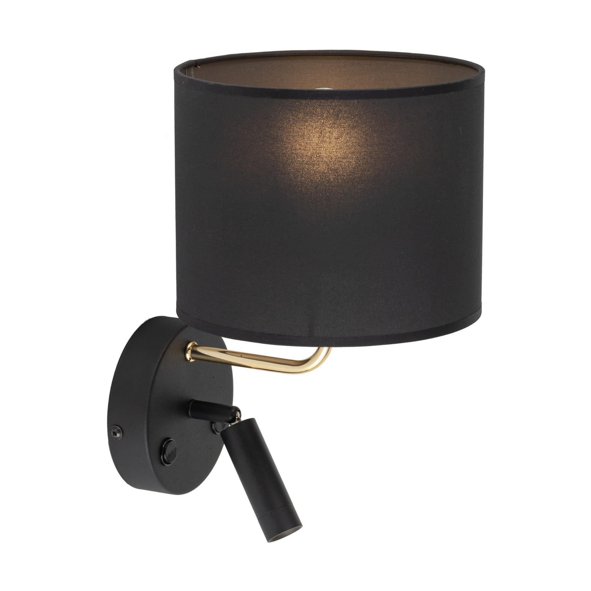 Kinkiet lampa ścienna do czytania z włącznikiem nowoczesny elegancki klosz metalowy tuba rurka czarny TK Lighting Enzo 4234 1x6W G9