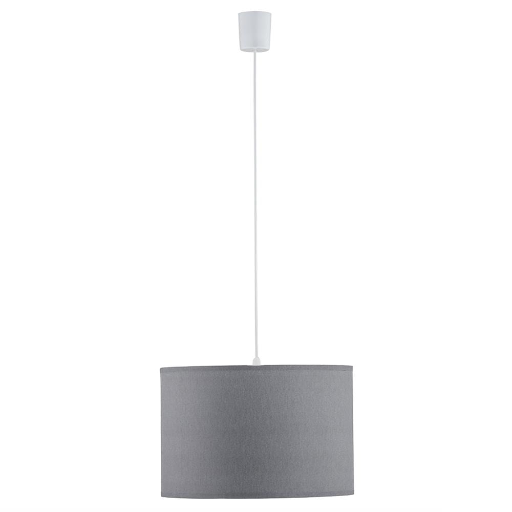 Lampa wisząca nowoczesna klasyczna loft abażur materiałowy szara biała TK Lighting Rondo 3463 3x15W E27