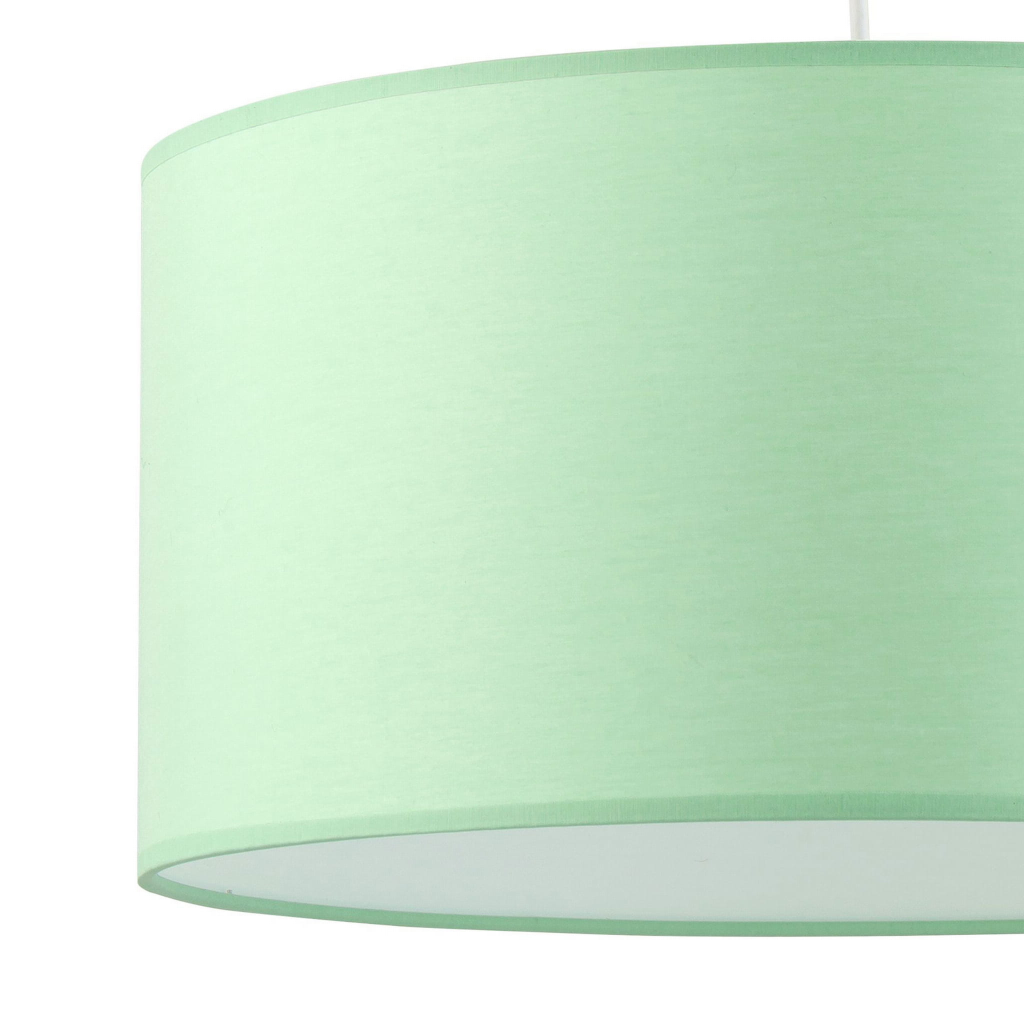 Lampa wisząca nowoczesna klasyczna loft abażur materiałowy mietowy biała TK Lighting Rondo 3233 1x15W E27