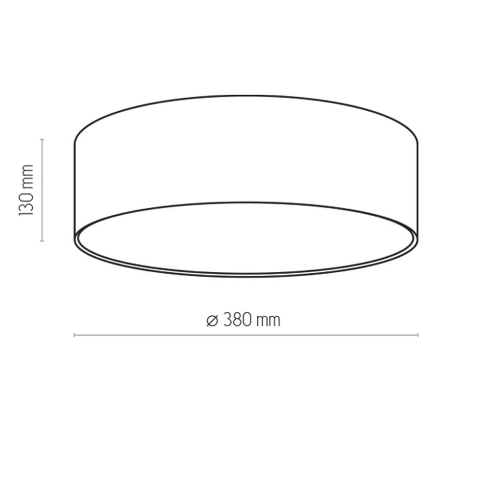 Lampa plafon nowoczesna klasyczna loft abażur materiałowy mietowy biała TK Lighting Rondo 3230 1x15W E28