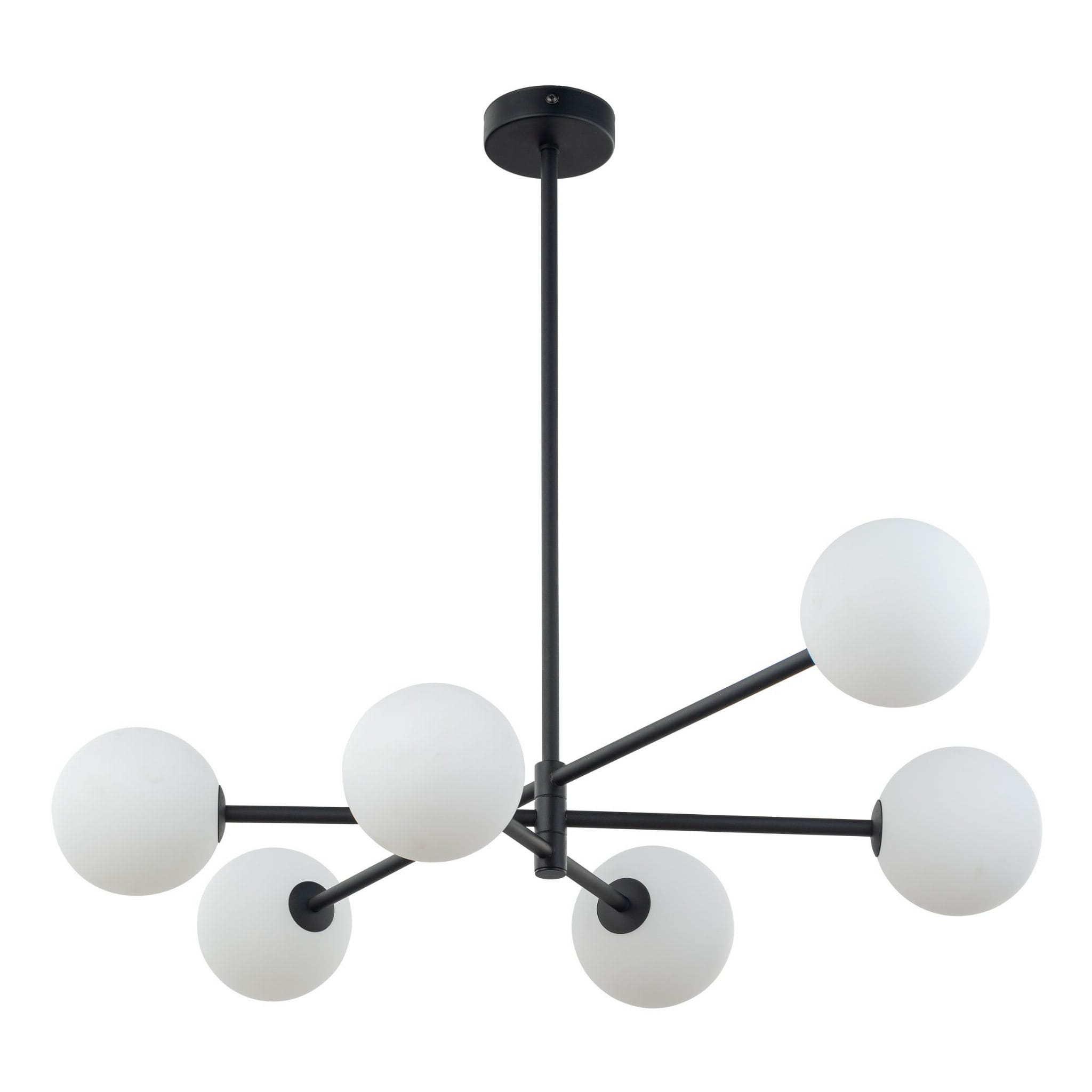 Tk Lighting Sarius 4732 lampa wisząca 6x6W G9 czarna biała