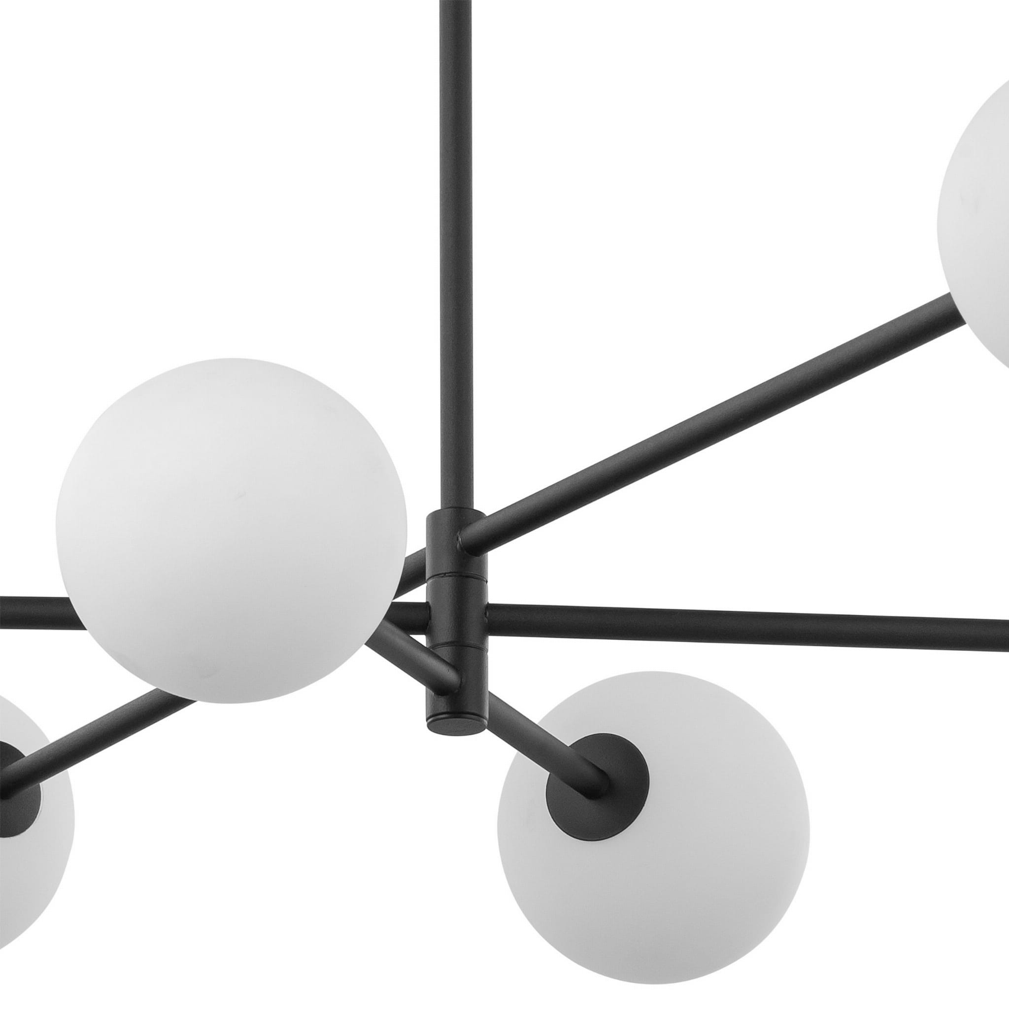 Tk Lighting Sarius 4732 lampa wisząca 6x6W G9 czarna biała