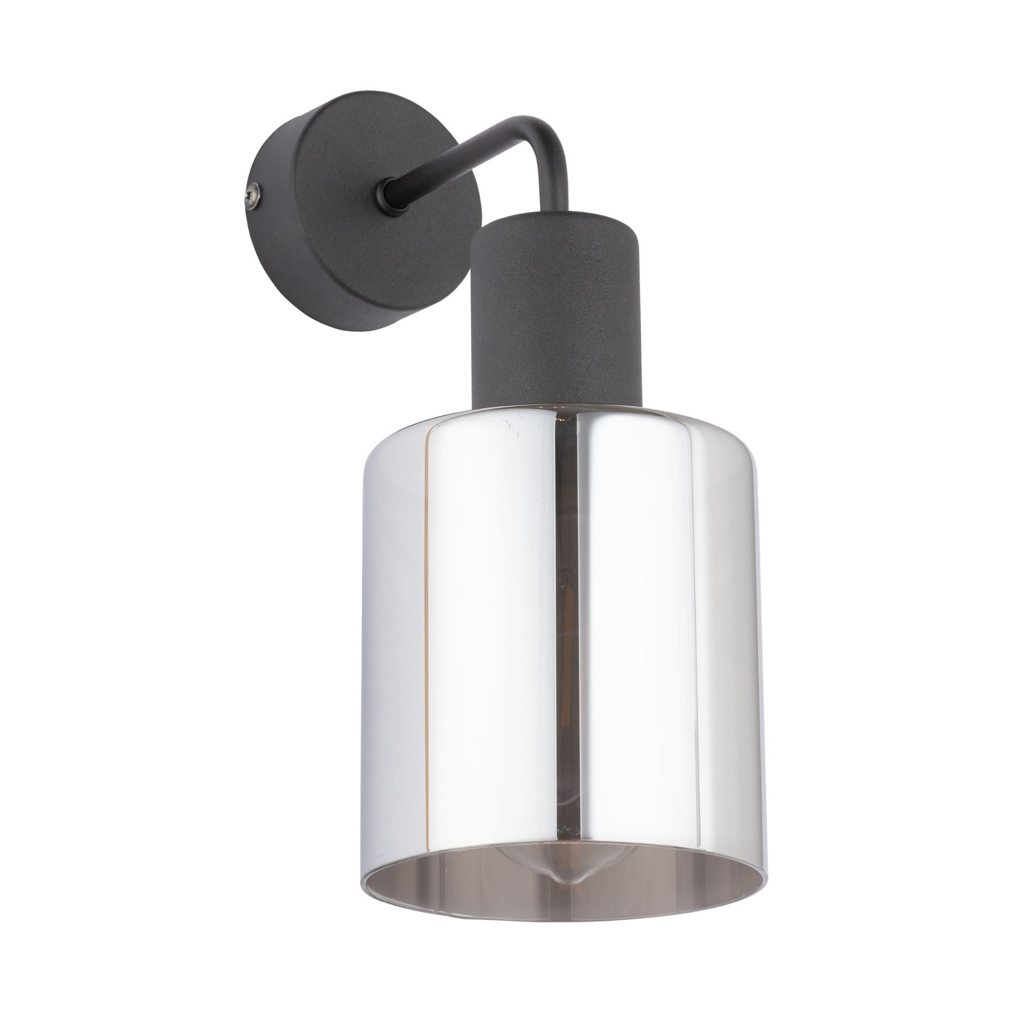 Kinkiet nowoczesny elegancki glamour loft industrialny klosz szklany czarny grafitowy TK Lighting Sierra 6652 1x15W E27