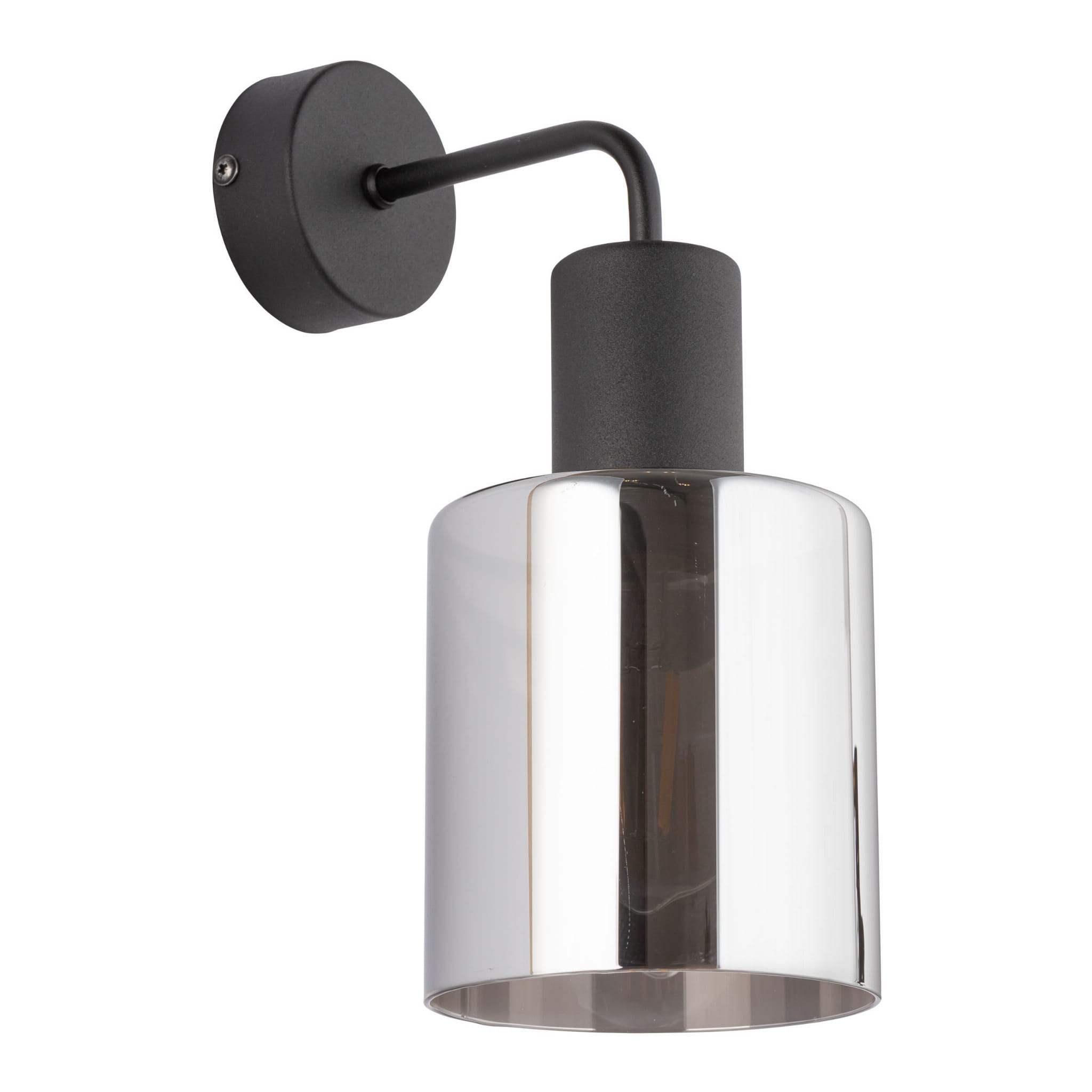 Kinkiet nowoczesny elegancki glamour loft industrialny klosz szklany czarny grafitowy TK Lighting Sierra 6652 1x15W E27