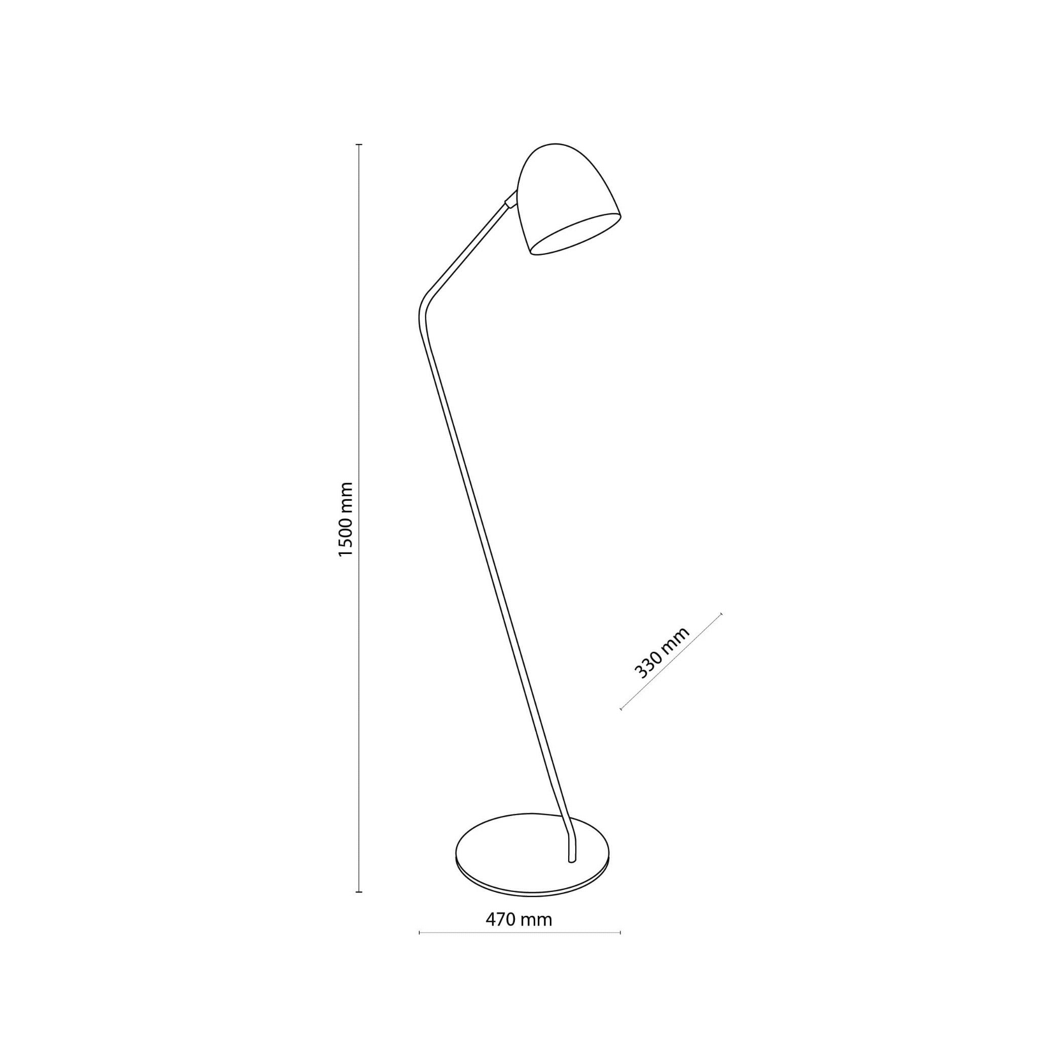 Funkcjonalna lampa podłogowa z serii SOHO BLACK z włącznikiem do salonu, sypialni i biura 5037 TK Lighting E27 1X15W