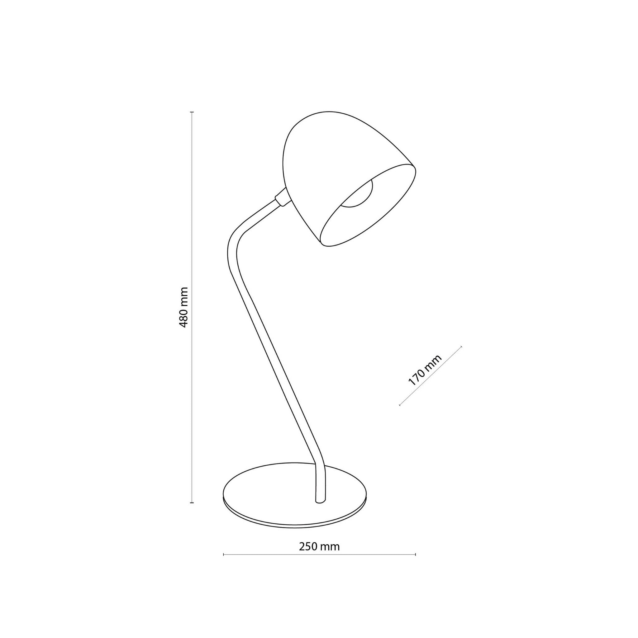 Funkcjonalna lampka nocna z serii SOHO BLACK z włącznikiem do salonu, sypialni i biura 5036 TK Lighting E27 1X15W