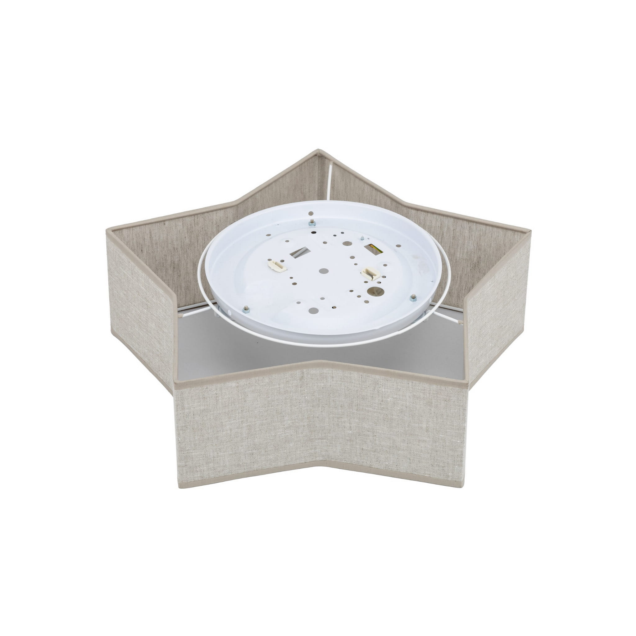 Plafon nowoczesny skandynawski dziecięcy gwiazda lniany biały TK Lighting Star 5958 2x15W E27