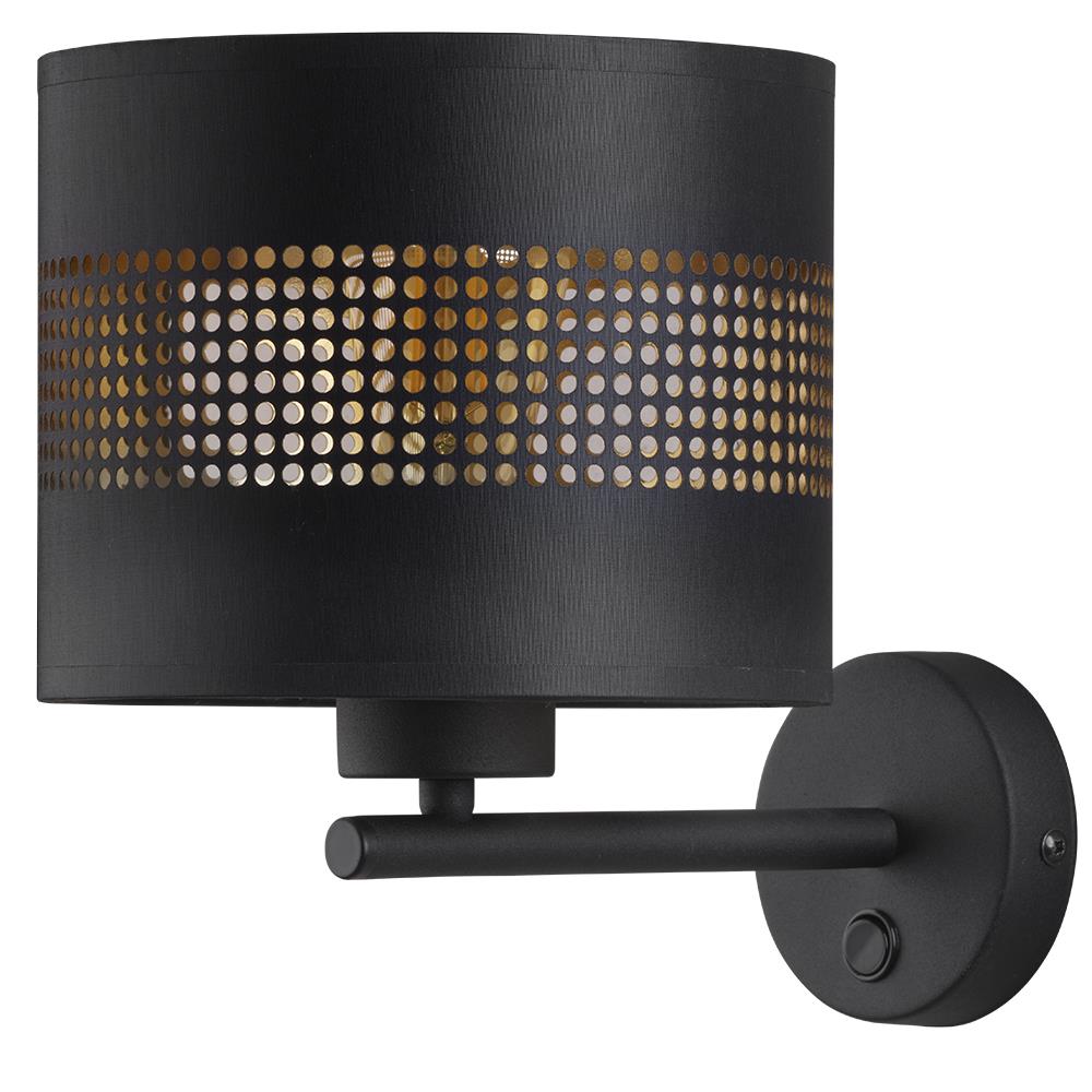 TK Lighting Tago black 3210 kinkiet lampa ścienna 1x15W E27 czarny złoty