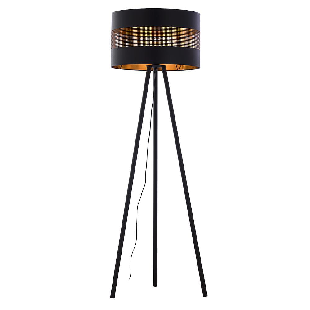 TK Lighting Tago Black 5053 lampa stojąca podłogowa 1x25W E27 czarny złoty