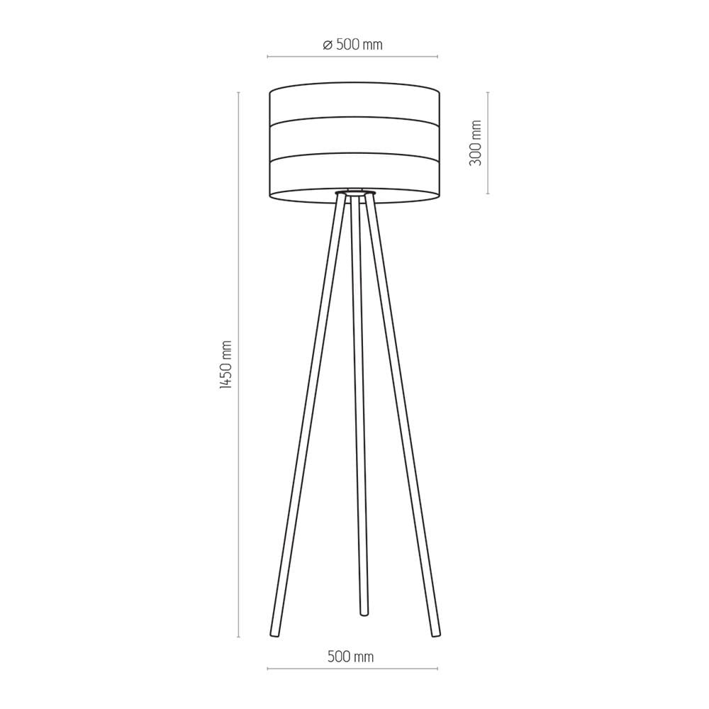 TK Lighting Tago Black 5053 lampa stojąca podłogowa 1x25W E27 czarny złoty