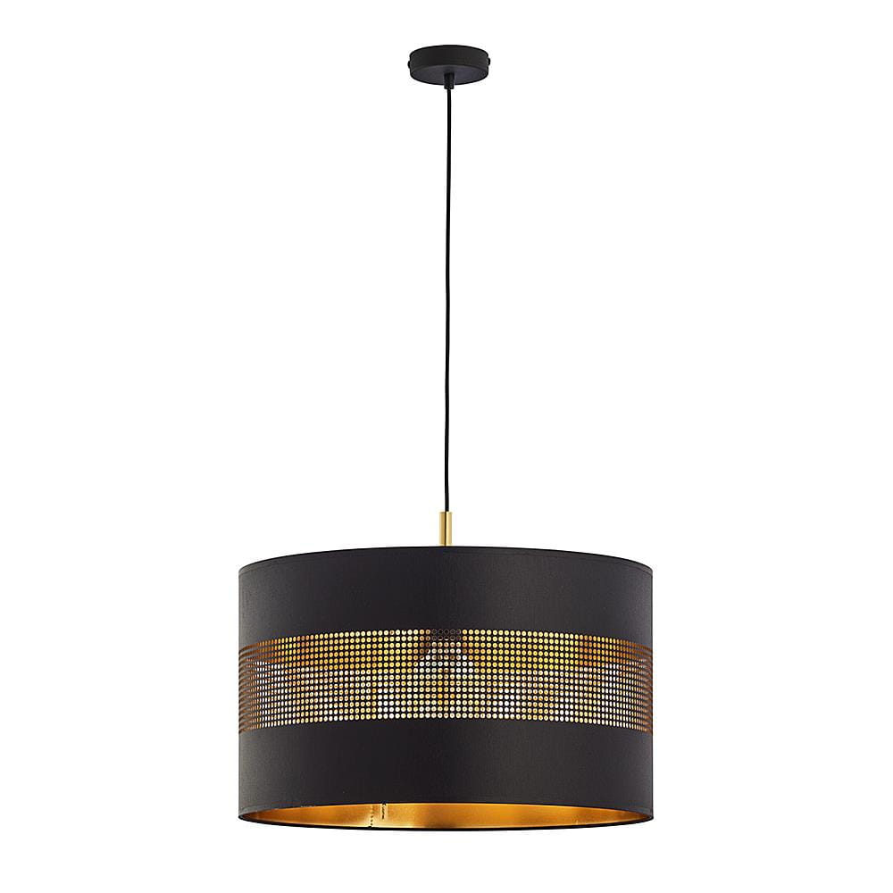 TK Lighting Tago Black 3211 lampa wisząca 1x60W E27 czarna złota