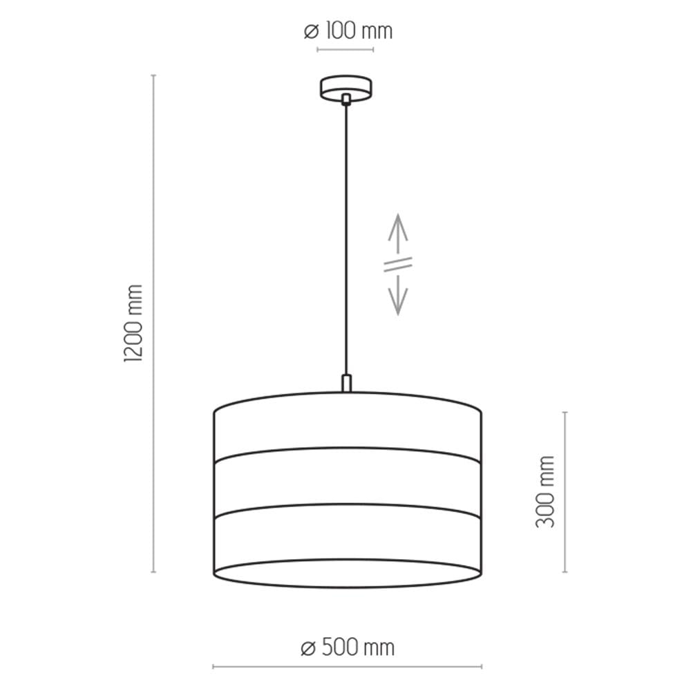 TK Lighting Tago Black 3211 lampa wisząca 1x60W E27 czarna złota