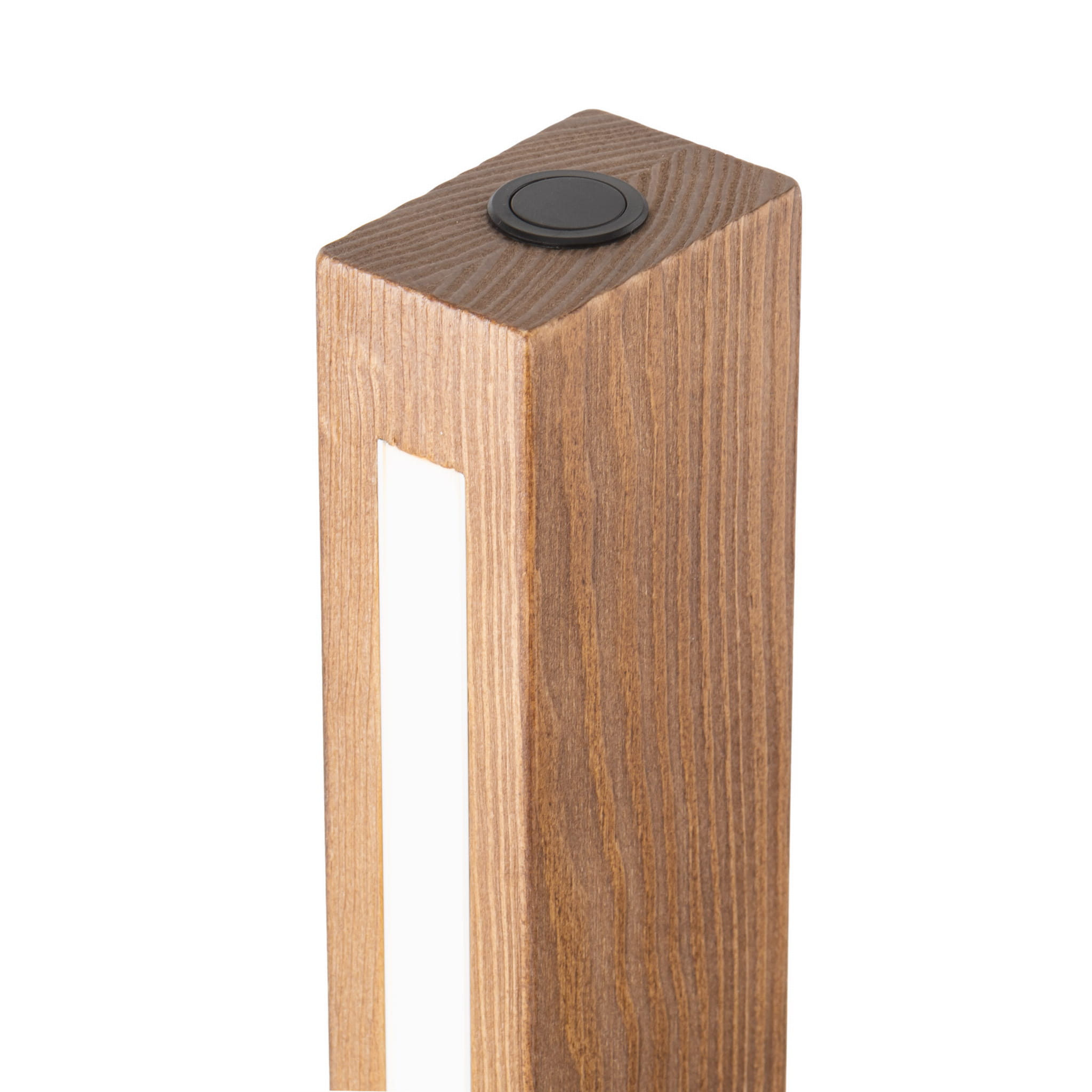 Lampa podłogowa nowoczesna skandynawska boho loft słupek drewniany orzech czarna TK Lighting Teo 1410 1x36W LED 3000K