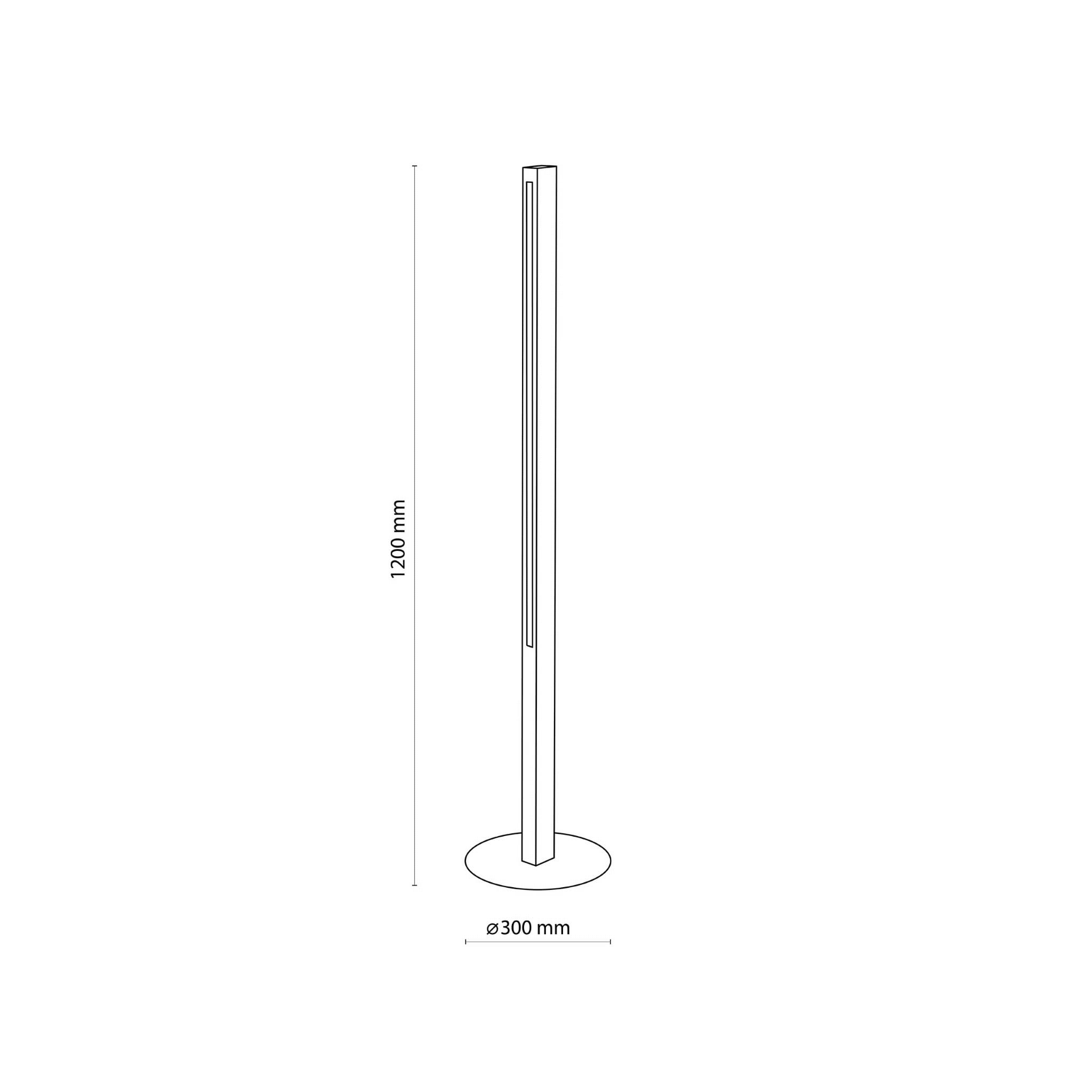 Lampa podłogowa nowoczesna skandynawska boho loft słupek drewniany sosna czarna TK Lighting Teo 1391 1x36W LED 3000K
