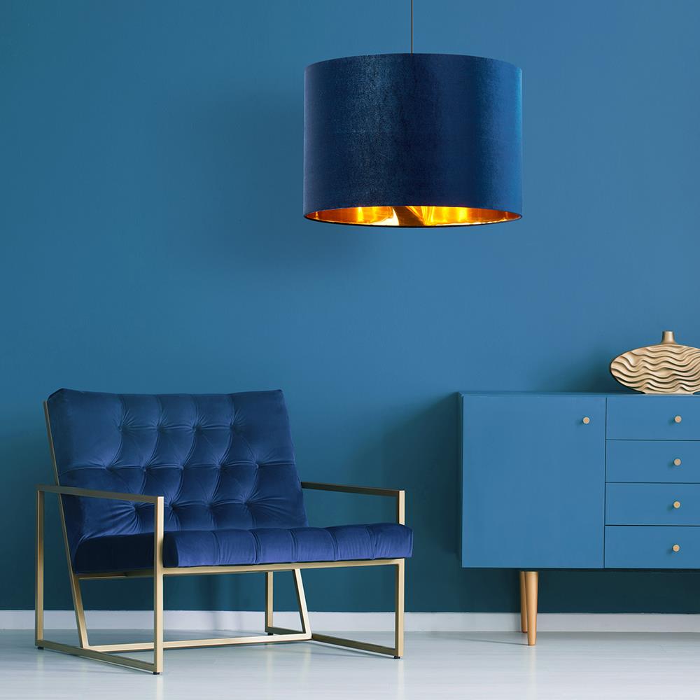TK Lighting Tercino 6172 lampa wisząca 1x15W E27 niebieska złota