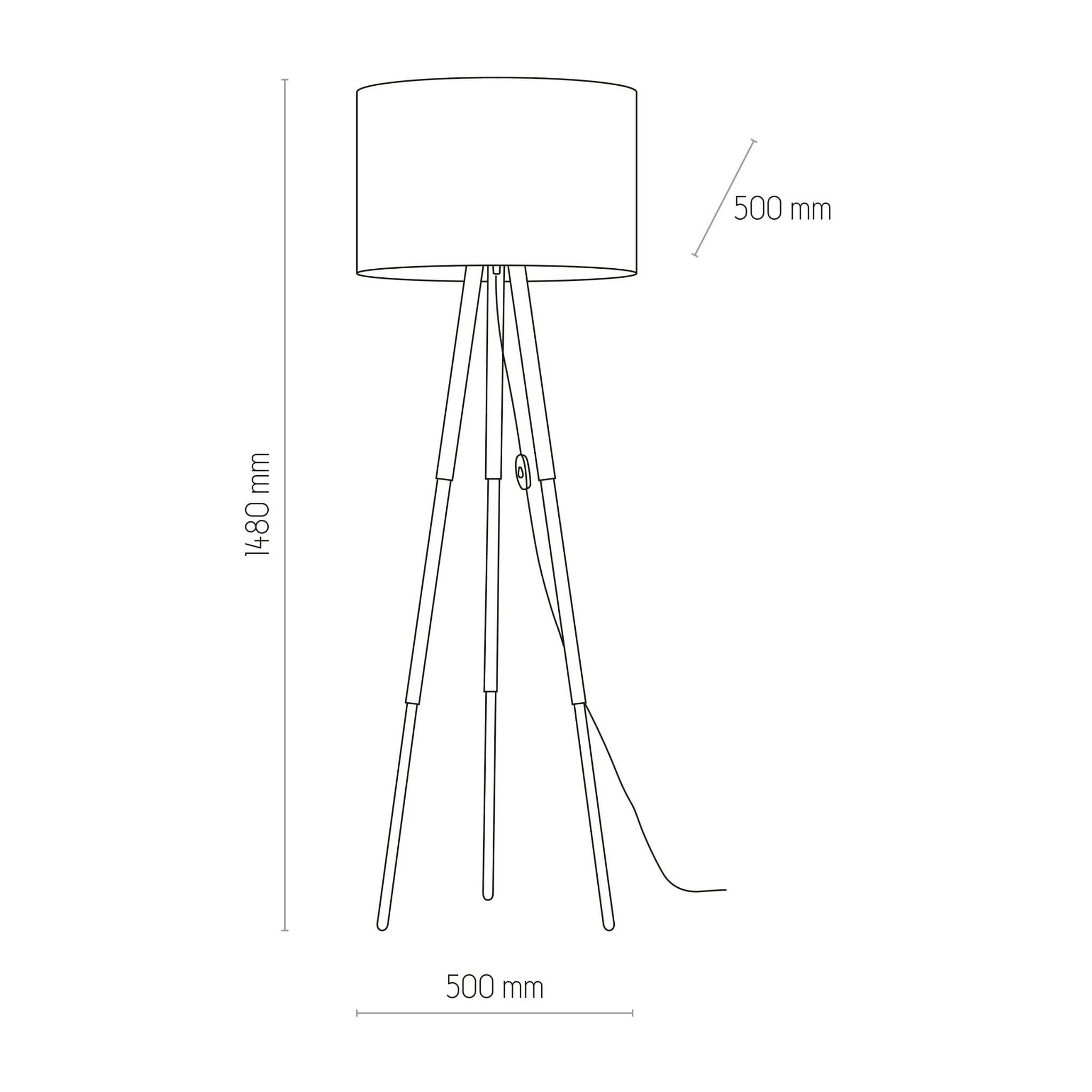 TK LIGHTING TOKYO LAMPA podłogowa 1-PUNKTOWA tuba sosna biały 5287 E27 1X15W