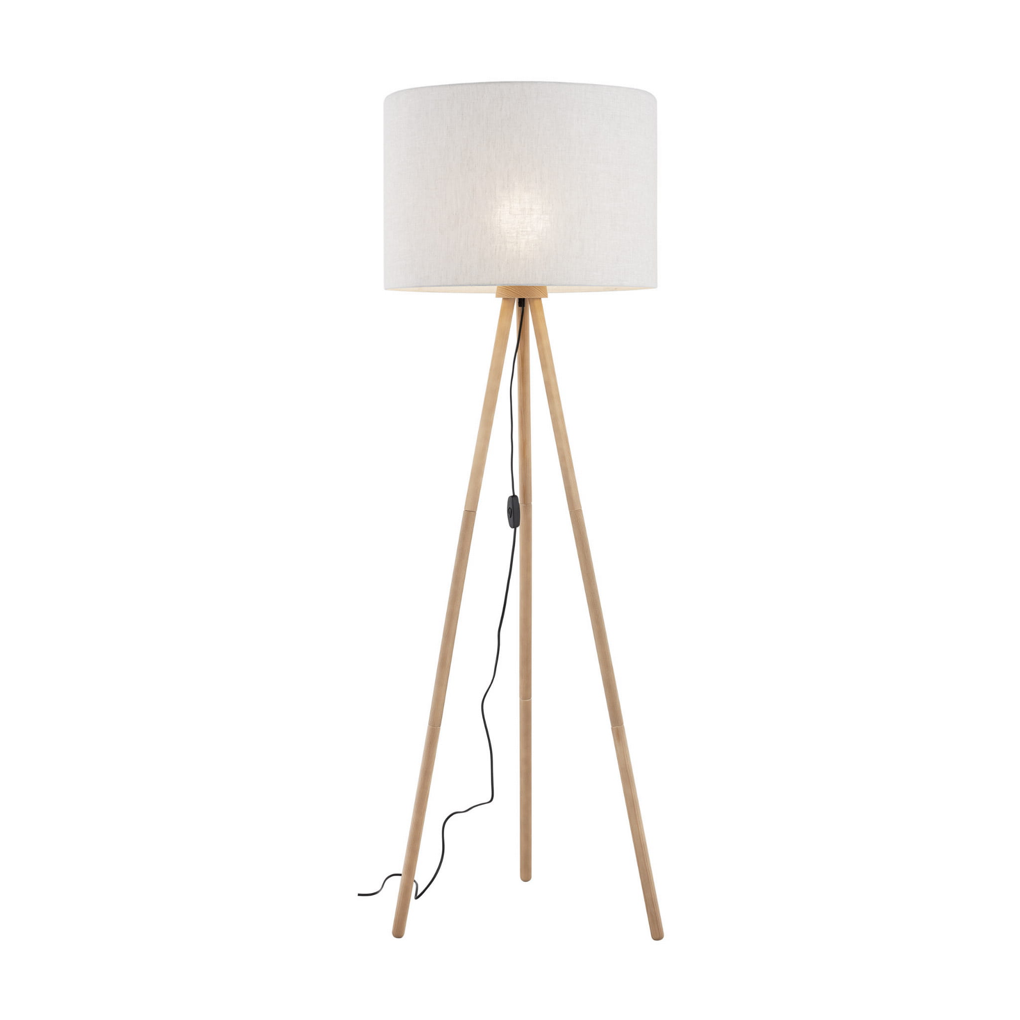 TK LIGHTING TOKYO LAMPA podłogowa 1-PUNKTOWA tuba sosna len 5284 E27 1X15W