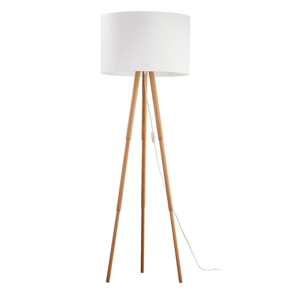 TK LIGHTING TOKYO LAMPA podłogowa 1-PUNKTOWA tuba sosna len 5284 E27 1X15W