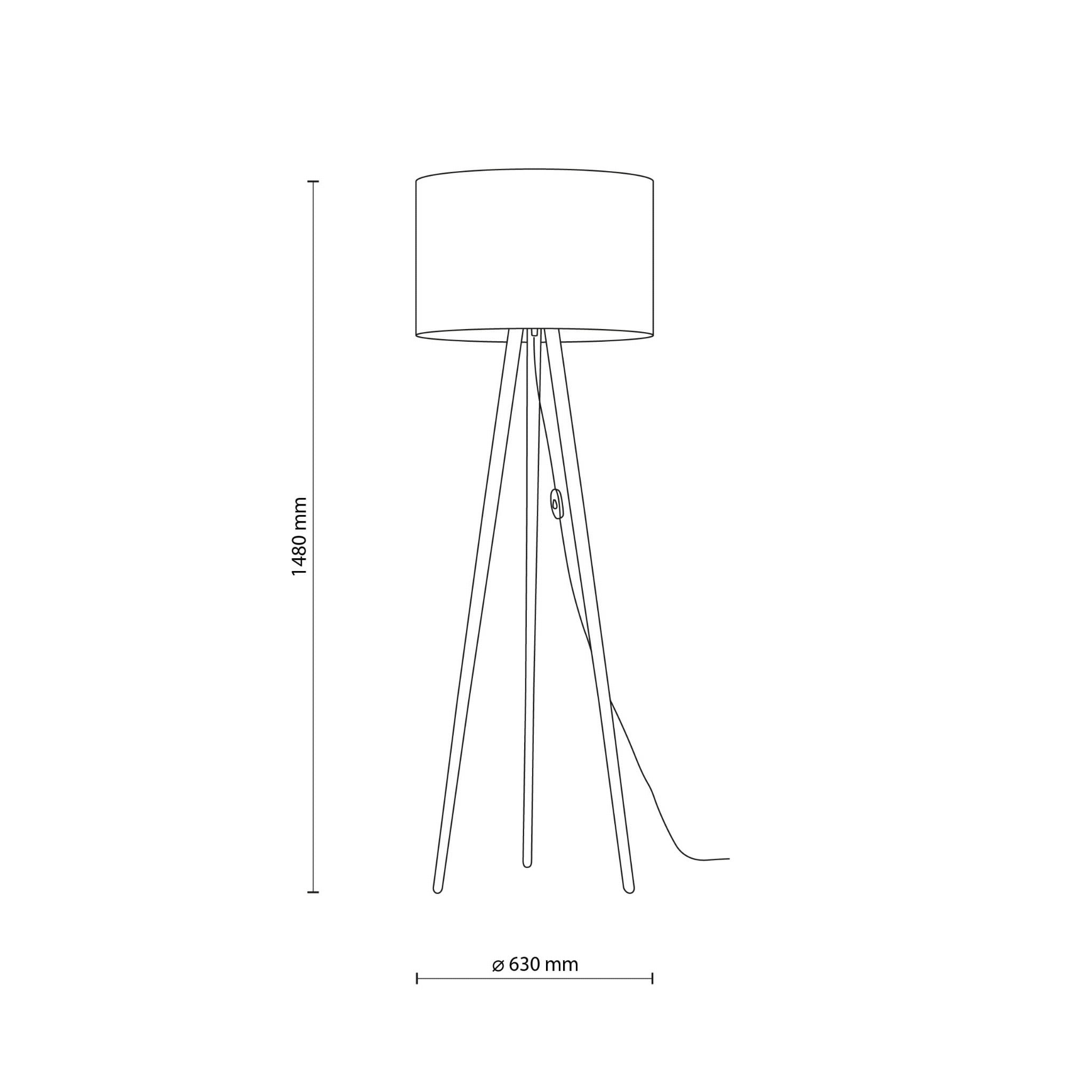 TK LIGHTING TOKYO LAMPA podłogowa 1-PUNKTOWA tuba sosna len 5284 E27 1X15W