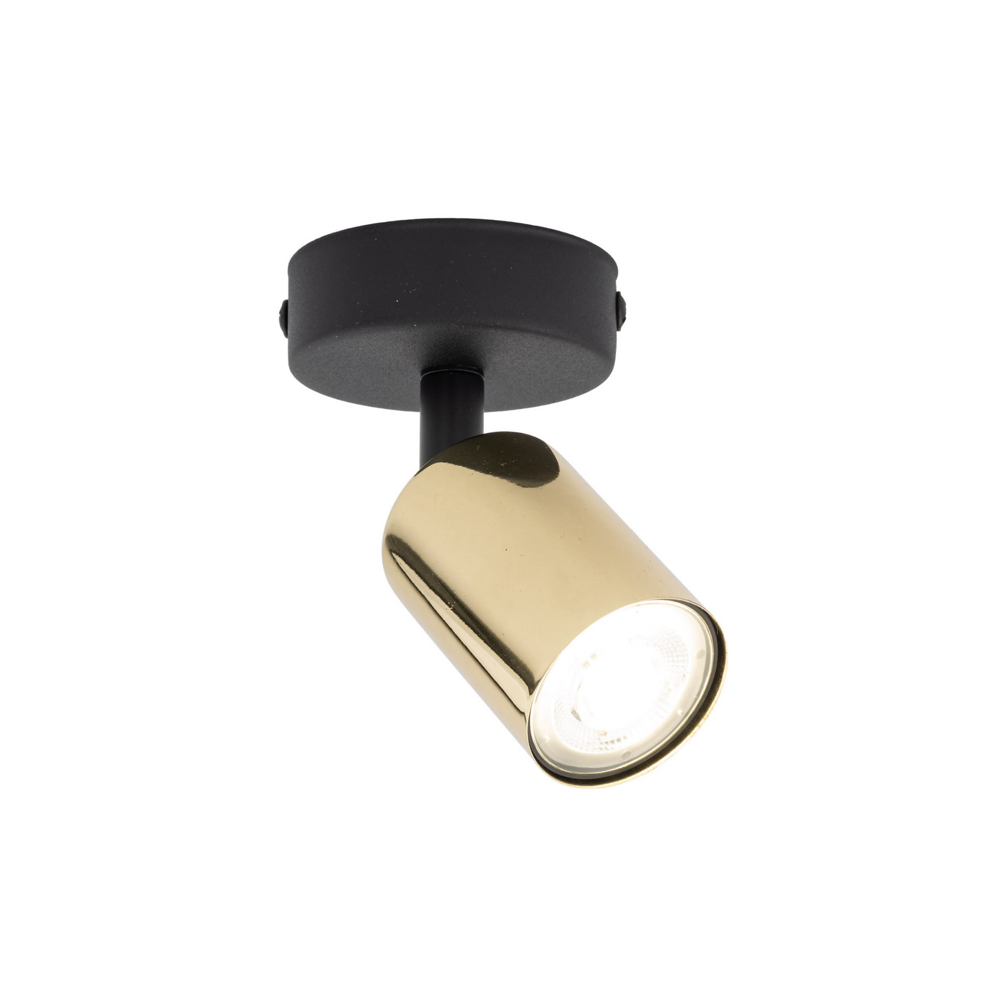 Reflektor nowoczesny elegancki metalowy tuba złoty czarny TK Lighting Top 6088 1x10W GU10