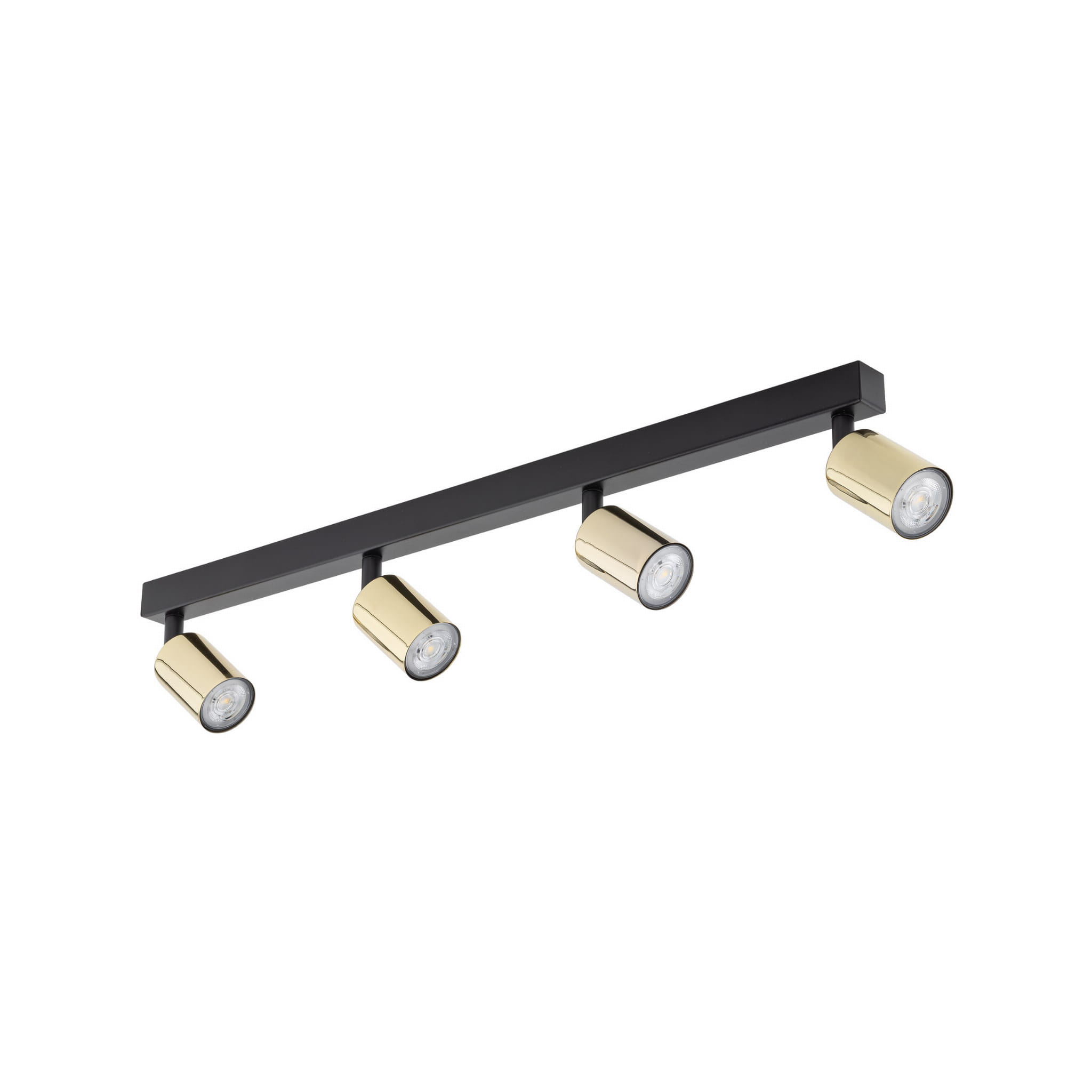 Plafon nowoczesny elegancki reflektory metalowe tuba złoty czarny TK Lighting Top 5969 4x10W GU10