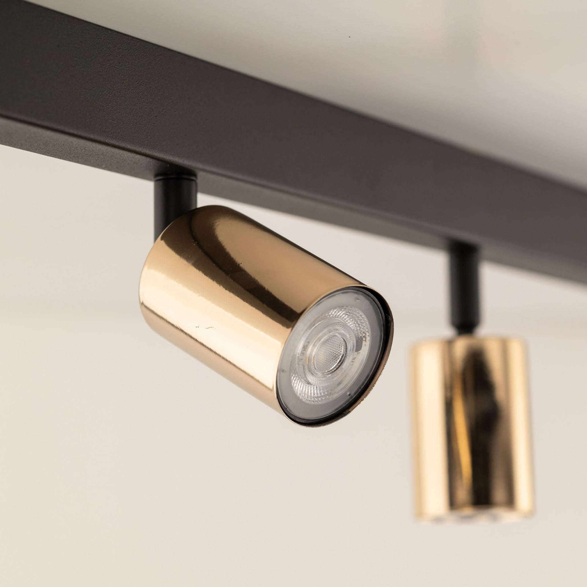 Plafon nowoczesny elegancki reflektory metalowe tuba złoty czarny TK Lighting Top 5970 6x10W GU10