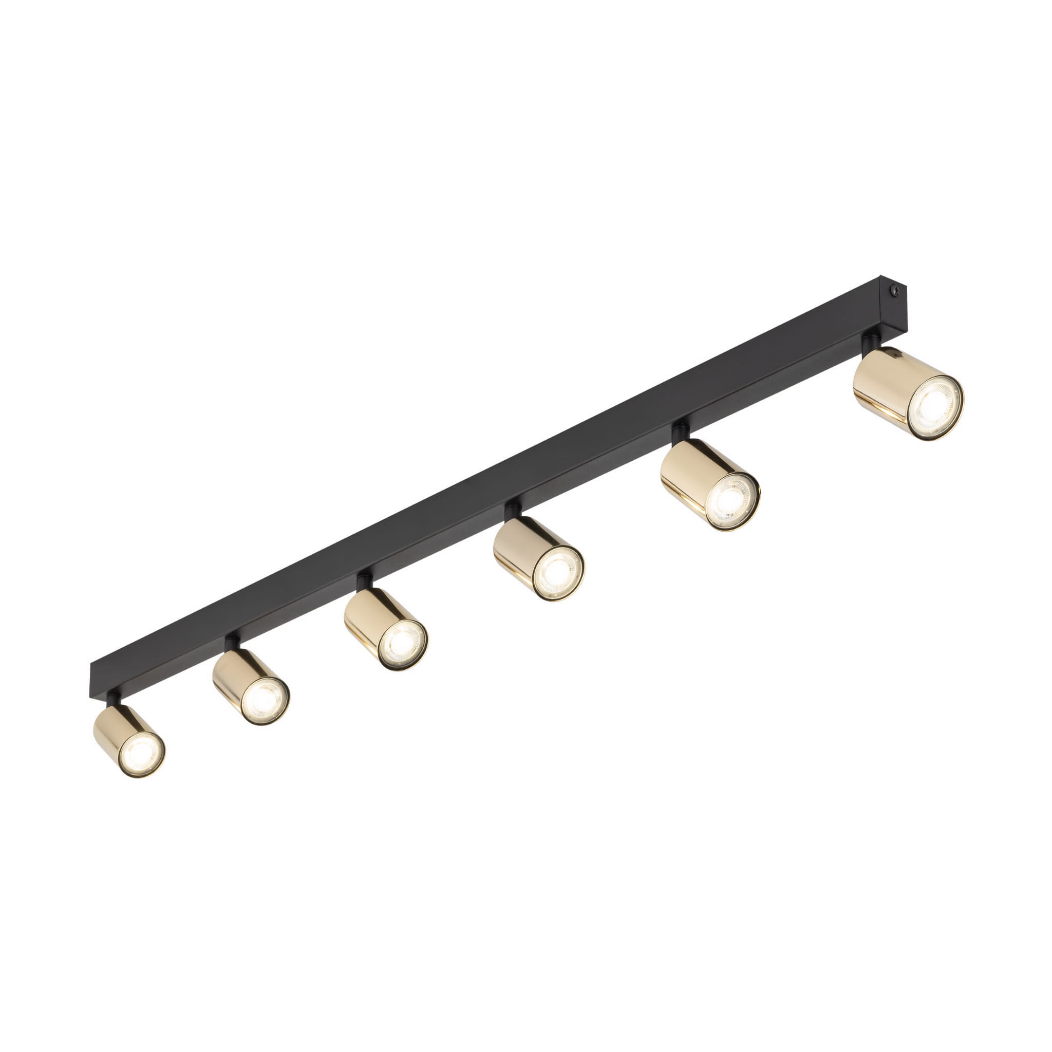 Plafon nowoczesny elegancki reflektory metalowe tuba złoty czarny TK Lighting Top 5970 6x10W GU10