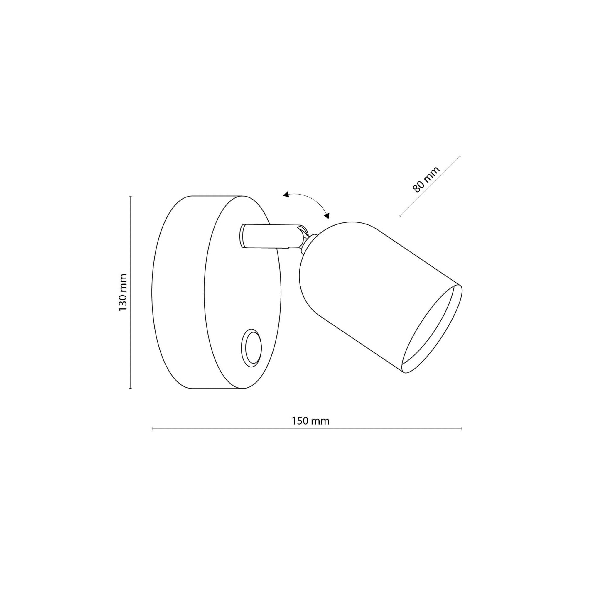 TK Lighting Top 4411 tuba kinkiet lampa ścienna 1x10W GU10 biały chromowy