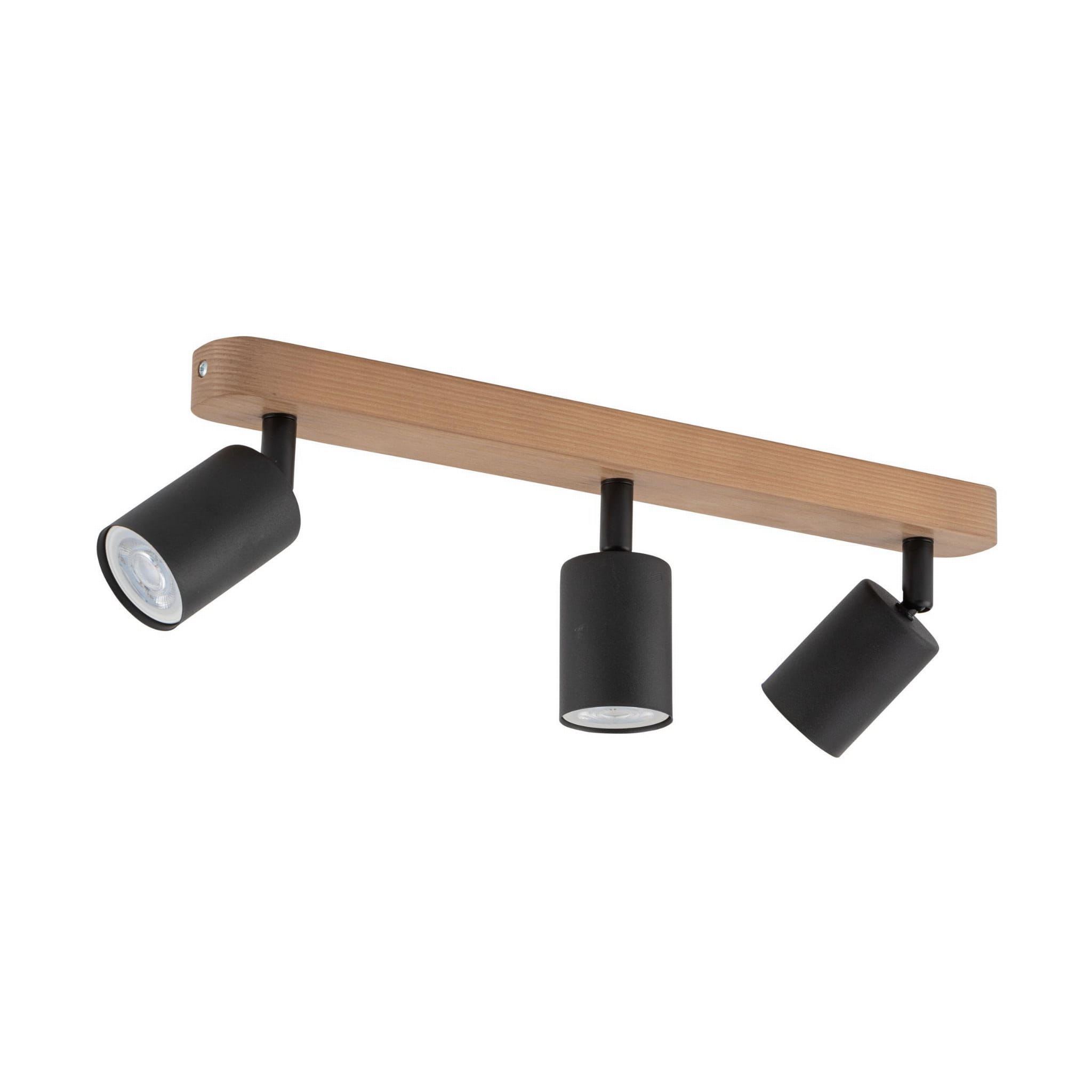 TK Lighting Top 3292 plafon lampa sufitowa spot 3x10W GU10 czarny drewno