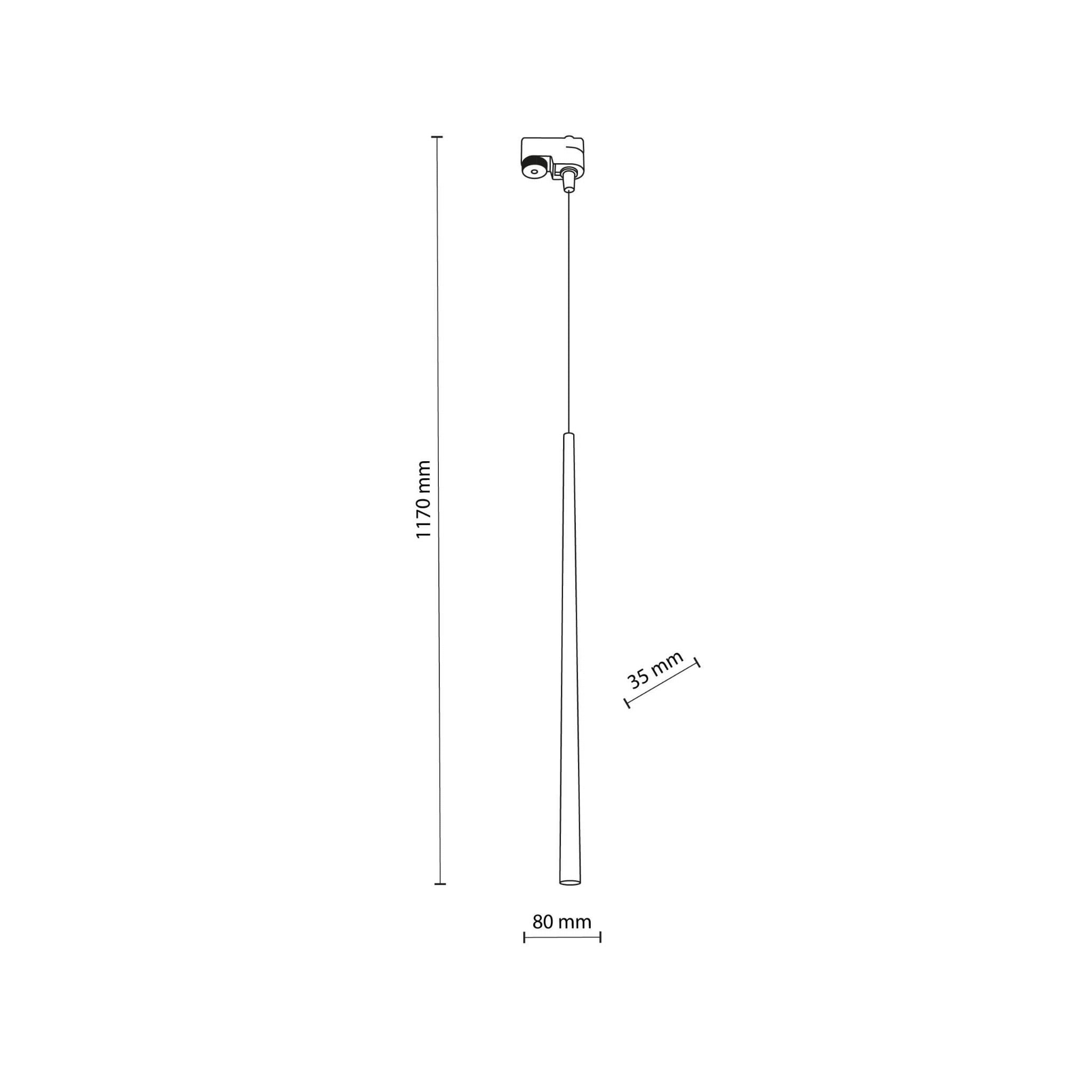 Lampa wisząca do systemu szynowego 1-fazowego Tracer nowoczesna elegancka sopel rurka patyk złota czarna TK Lighting Tracer 5750 1x6W G9