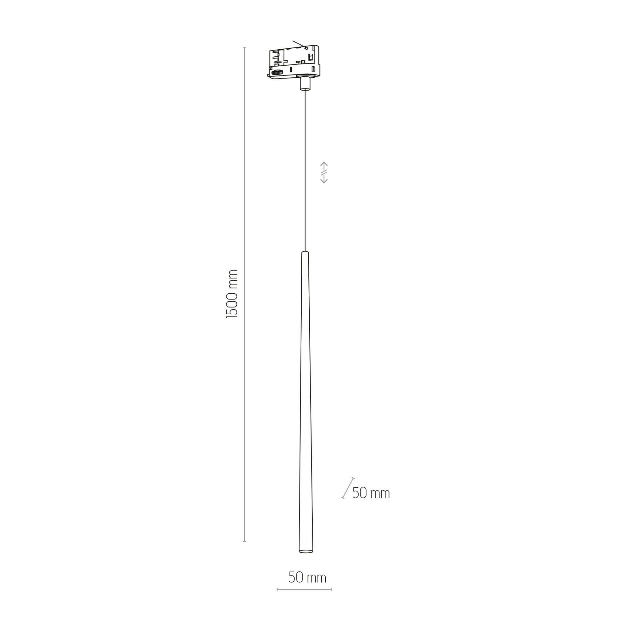 Trójobwodowa lampa wisząca szynowa sopel Tracer 6029 TK Lighting złota G9 1X8W