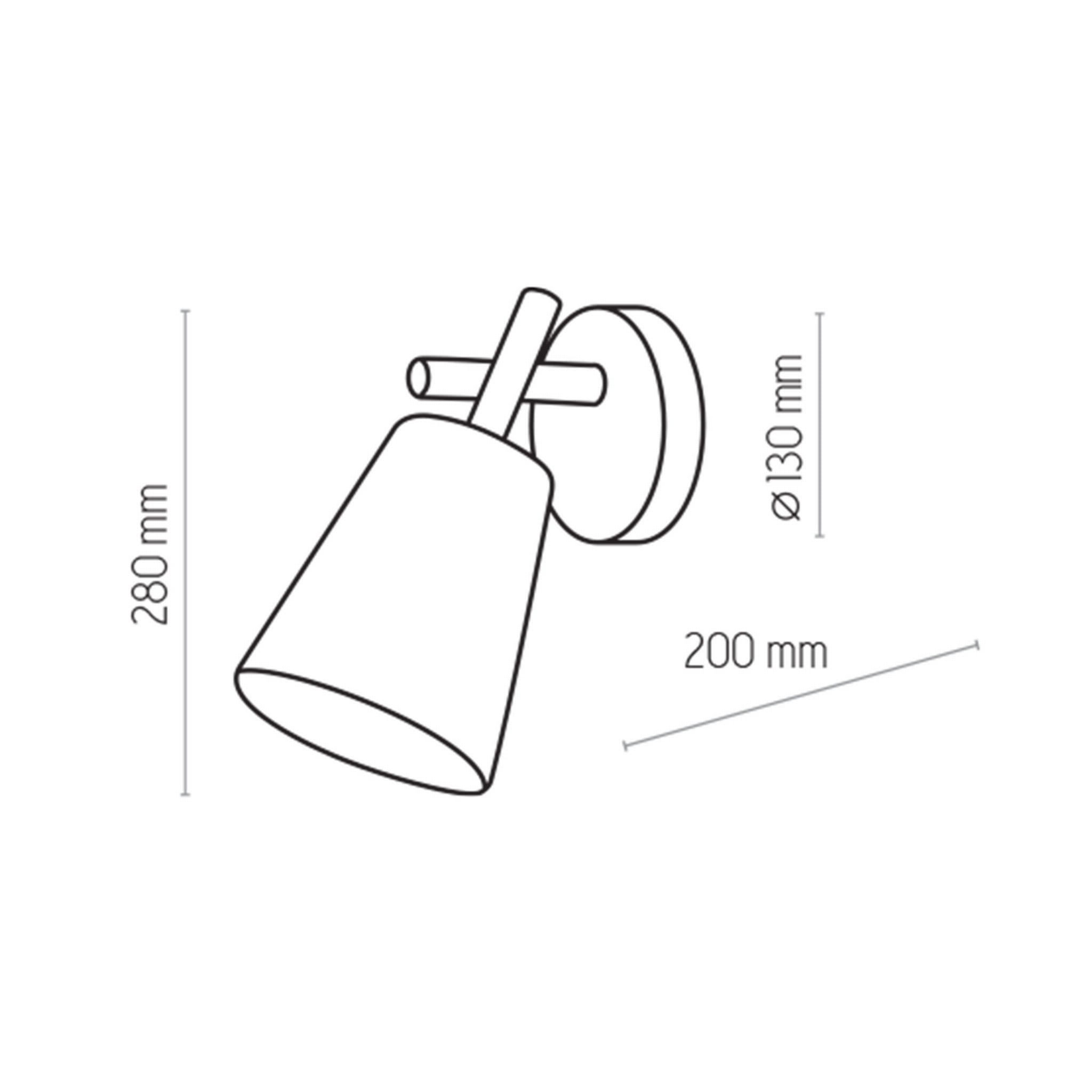 TK Lighting Vaio White 818 kinkiet lampa ścienna skandynawski drewniany materiałowy klosz 1x15W E27 biała drewno