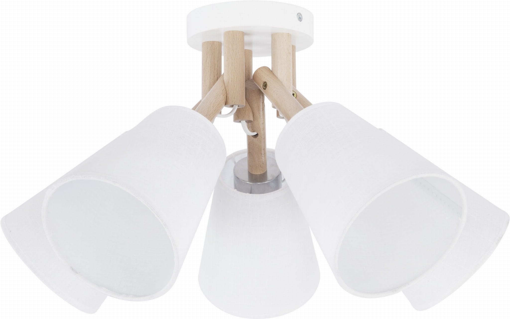 TK Lighting Vaio White 666 plafon lampa sufitowa 5x60W E27 biały drewno