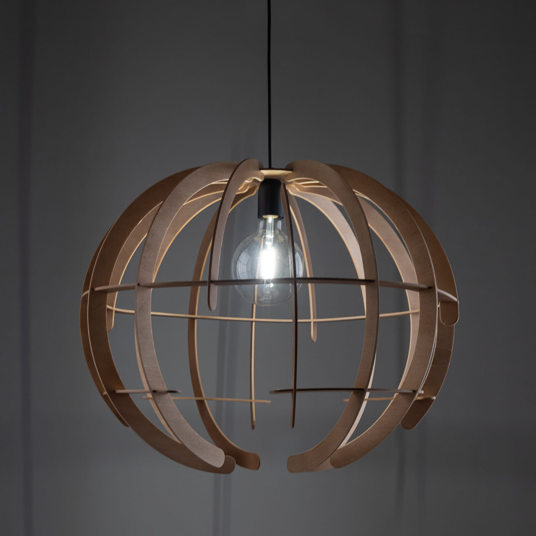 Lampa wisząca nowoczesna boho skandynawska ażurowa drewniana czarna TK Lighting Venus 6888 1x15W E27