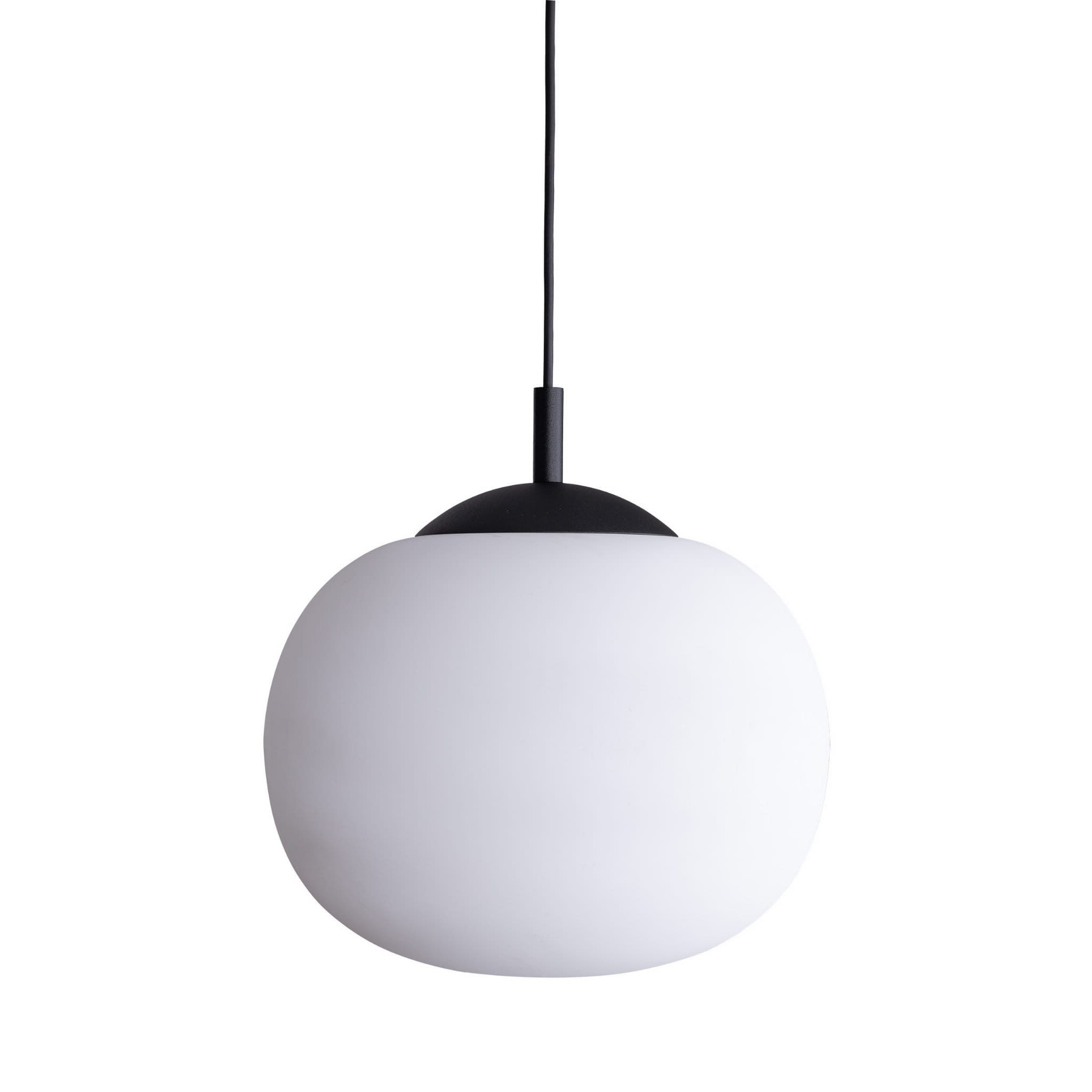 Lampa wisząca nowoczesna klasyczna elegancka loft klosz szklany kula biała czarna TK Lighting Vibe 4789 1x15W E27
