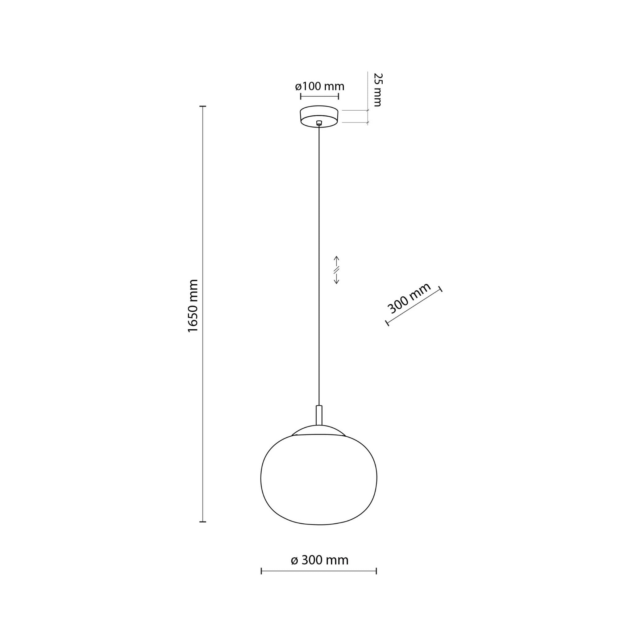 Lampa wisząca nowoczesna klasyczna elegancka loft klosz szklany kula biała czarna TK Lighting Vibe 4789 1x15W E27