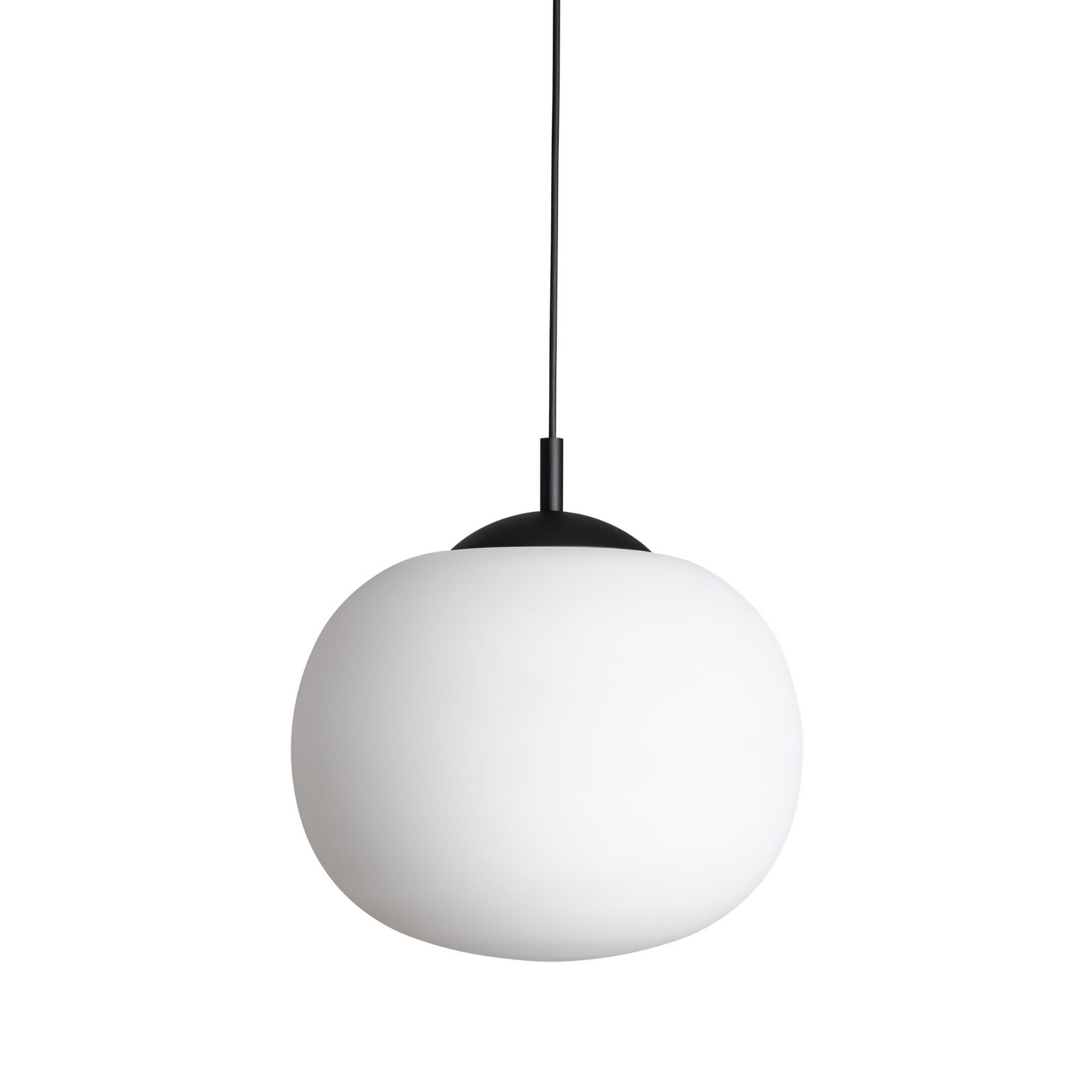 Lampa wisząca nowoczesna klasyczna elegancka loft klosz szklany kula biała czarna TK Lighting Vibe 4804 1x15W E27