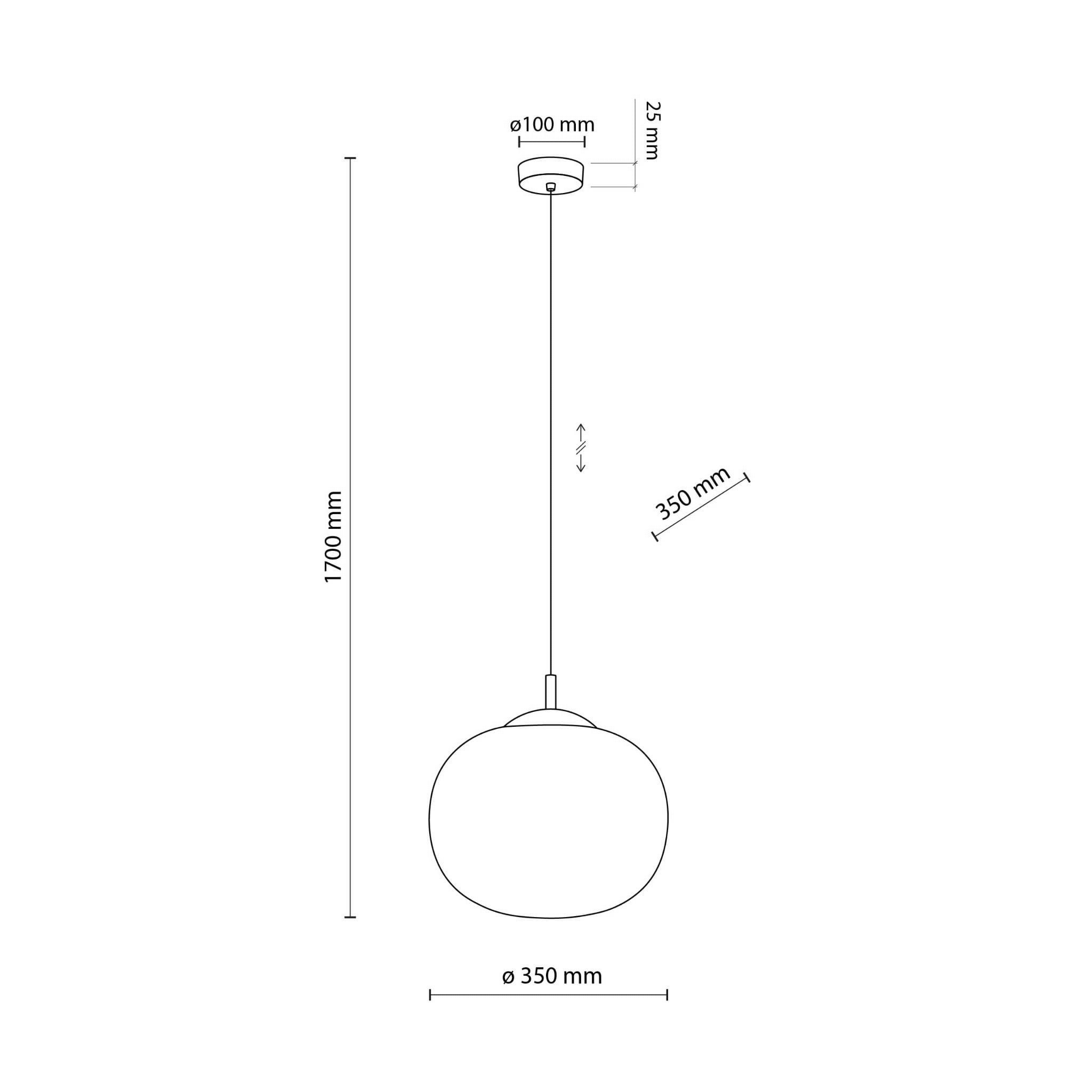 Lampa wisząca nowoczesna klasyczna elegancka loft klosz szklany kula biała czarna TK Lighting Vibe 4804 1x15W E27